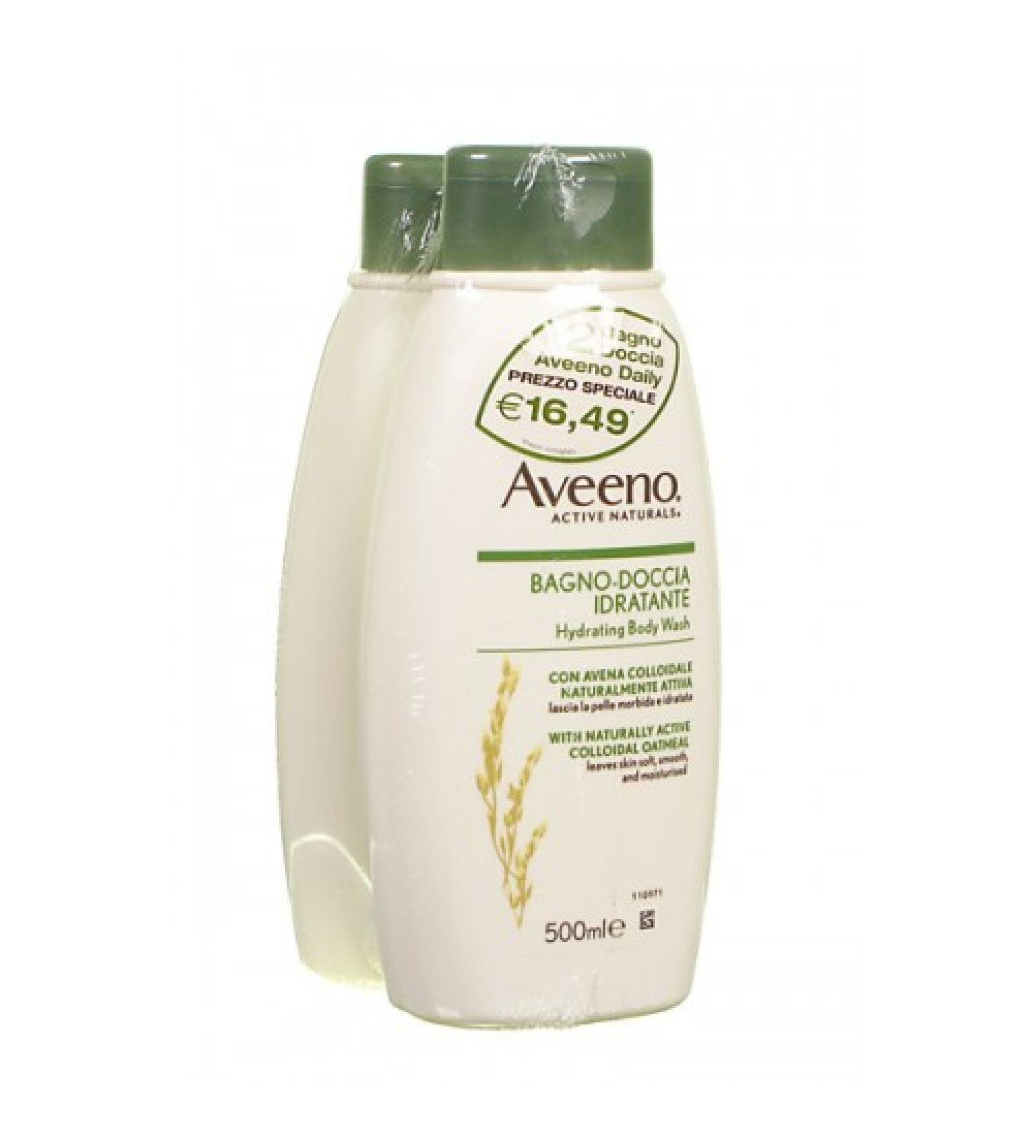 Aveeno Moisturizing shower with natural colloid oats 2 x 500 ml