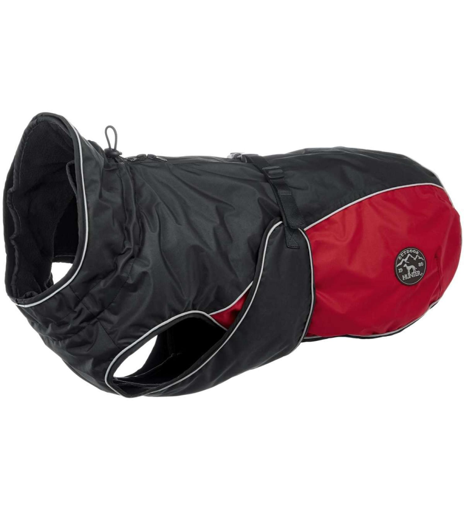 Hunter Uppsala Allrounder Dog Coat - 2-in-1 Detachable Fleece Lining Water-Repellent Anthracite/Red for All-Weather Protection - Buy Online on GoSupps.com