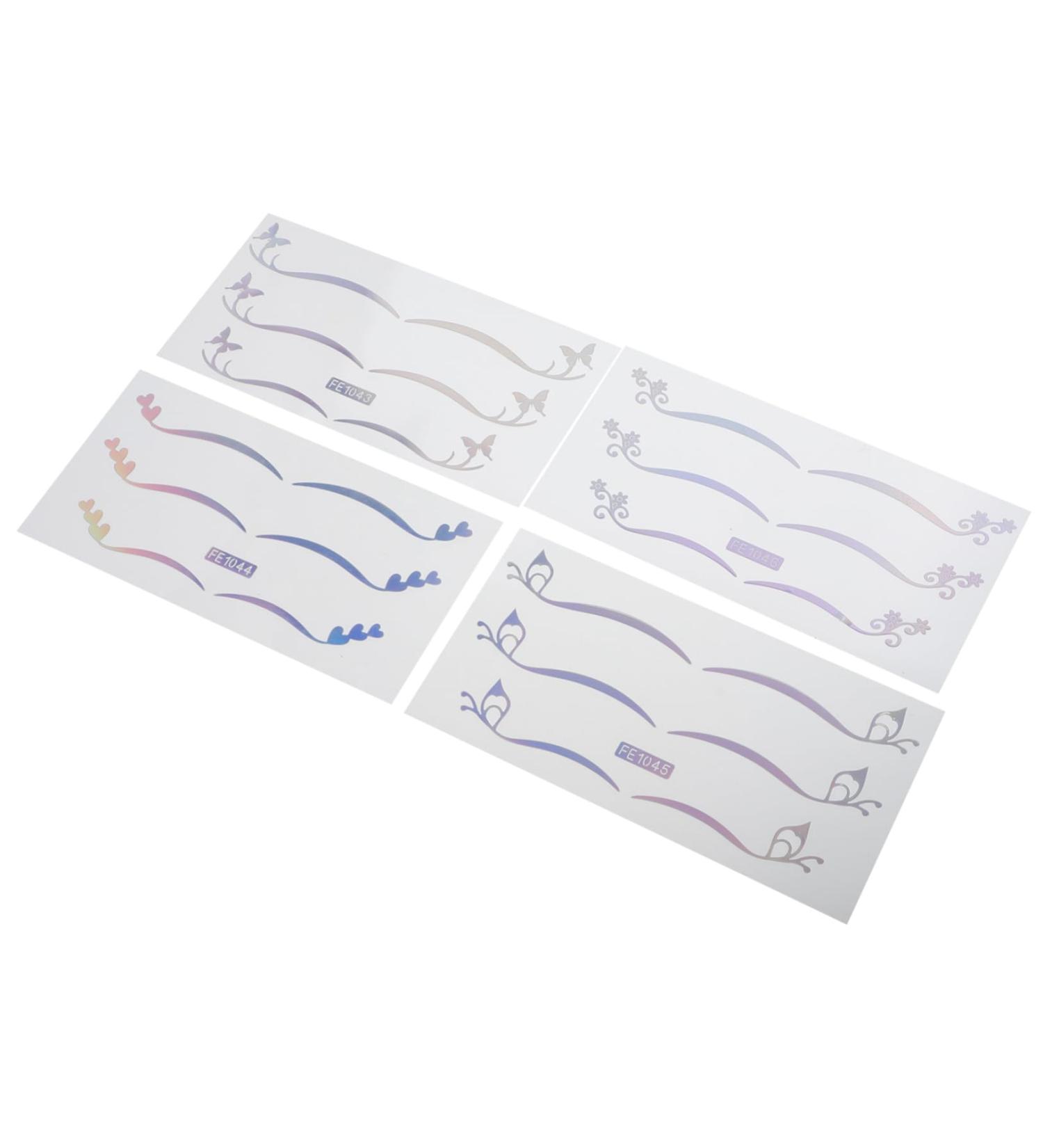  Ipetboom Ipetboom 4 Sheet Butterfly Eyeliner Sticker Holographic Double Eyelid Stickers for Halloween Temporary Eye Makeup Stickers for Party and Festival - Buy Online on GoSupps.com