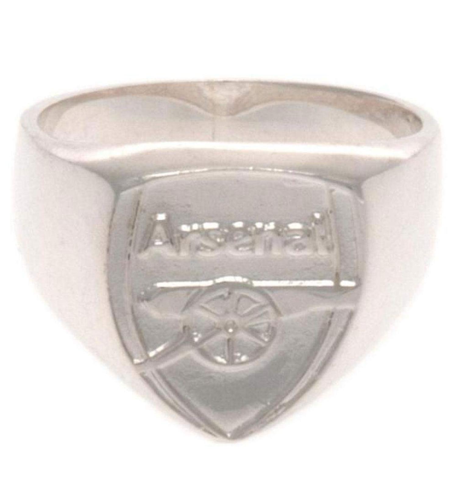 Arsenal FC Sterling silver ring with small official merchandise