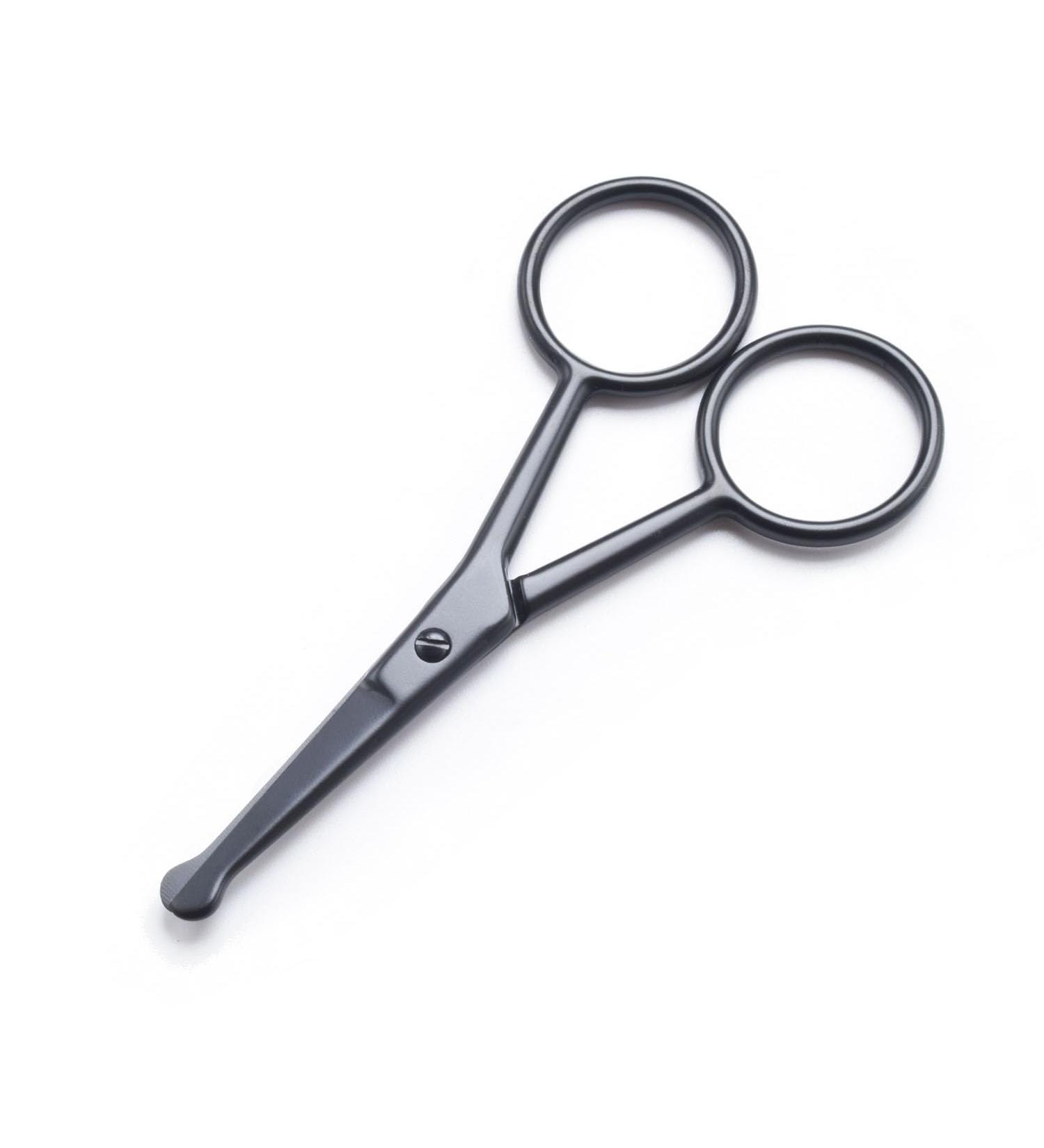 Facial Hair Grooming Scissors Set - Eyebrow Nose Mustache Beard Trimming Kit for Men & Women - Safety Tip Hair Clippers (Black - Buy Online on GoSupps.com