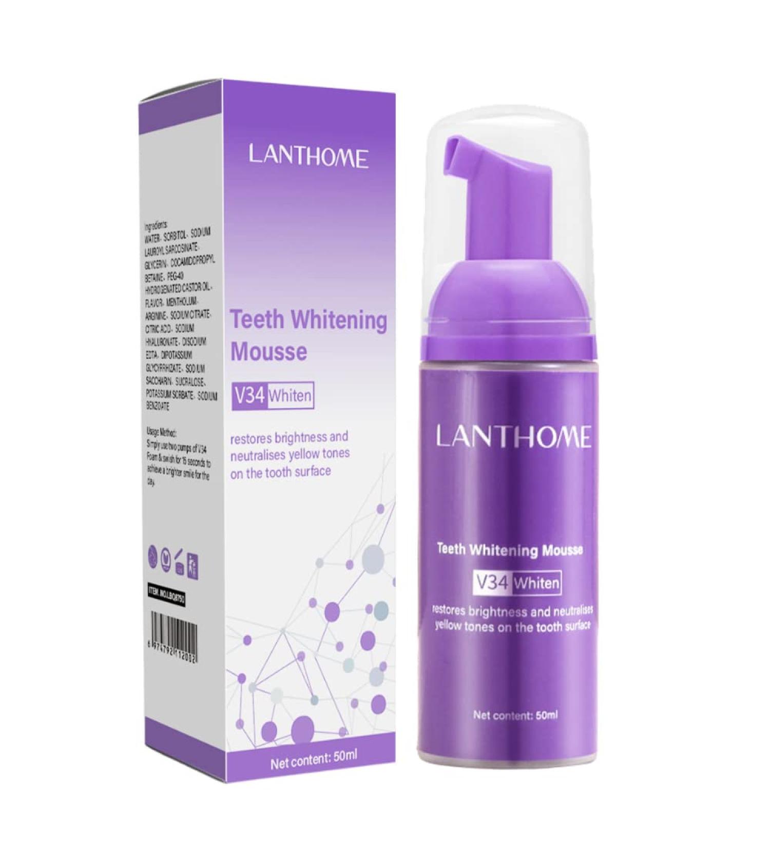 Teeth Whitening Mousse V34 - Brighten Your Smile | International Shipping Available - Buy Online on GoSupps.com