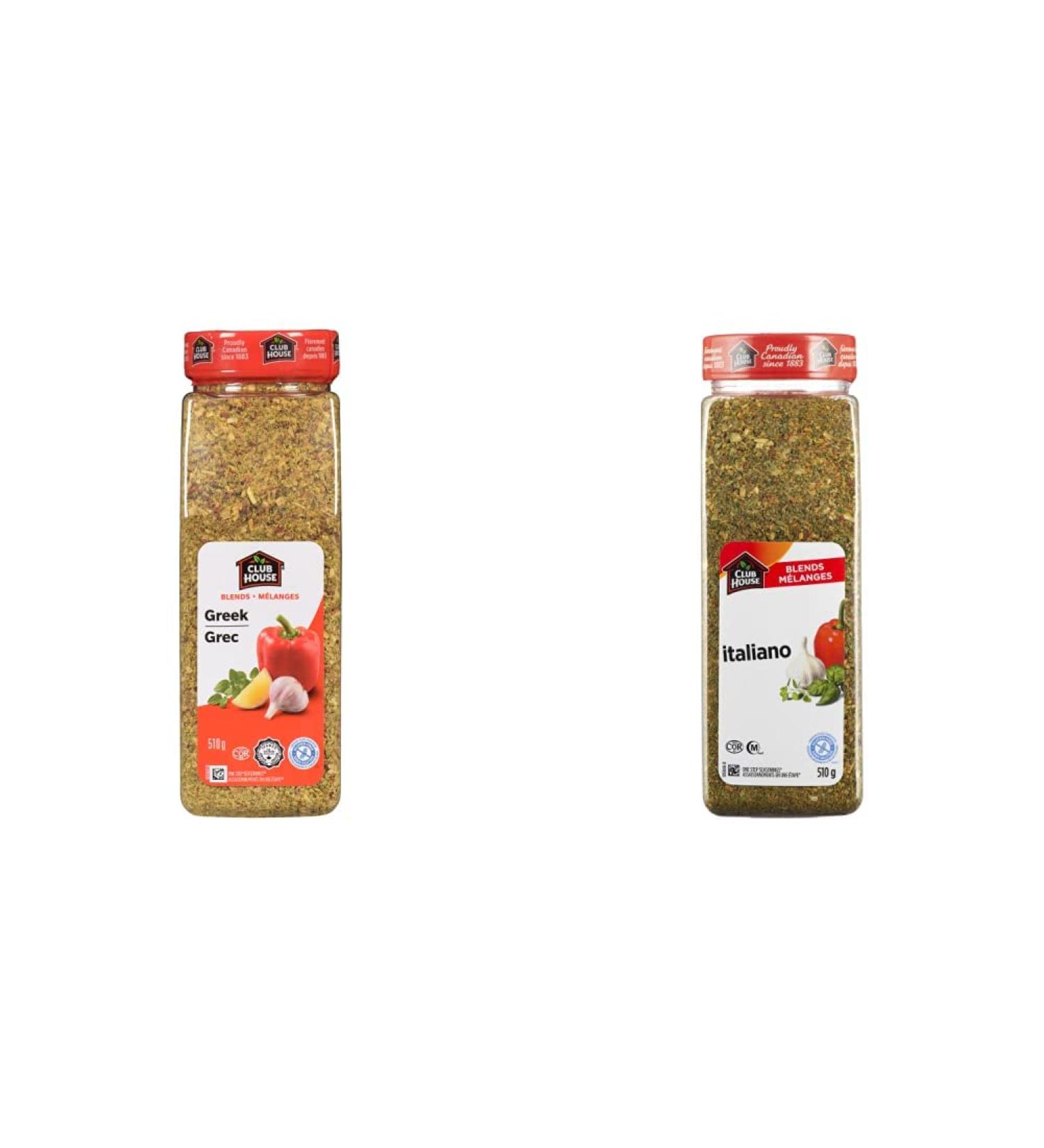 Club House Quality Natural Herbs & Spices One Step Seasoning Greek 510g - Packaging May Vary & Quality Natural Herbs & Spices One Step Seasoning Italiano 510g Seasoning + Italiano - Buy Online on GoSupps.com
