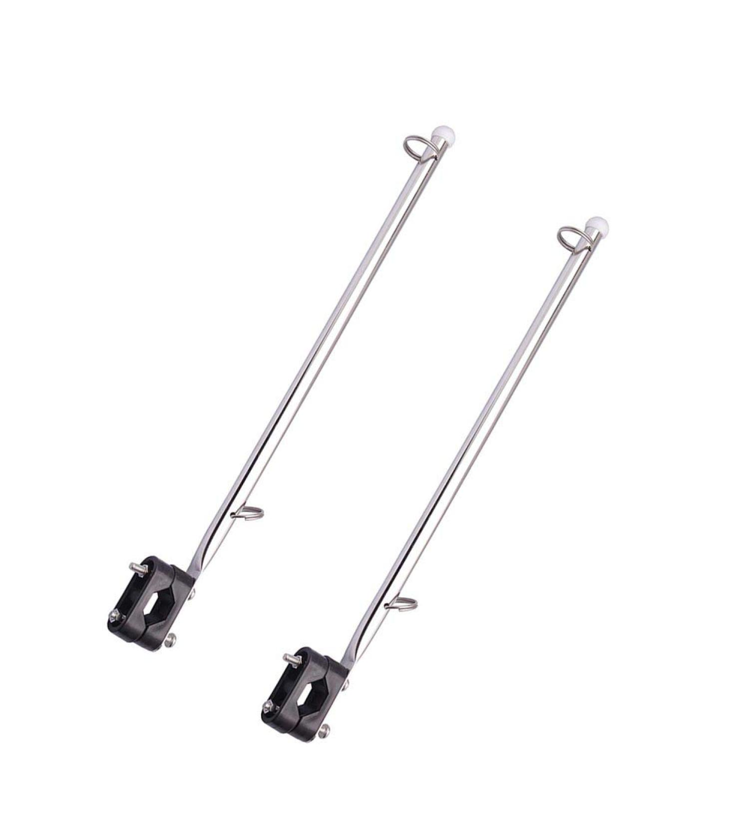 2 PCS Stainless Steel Rail Mount Boat Pulpit Staff Flag Pole (7/8 - 1 Inch) - Buy Online on GoSupps.com