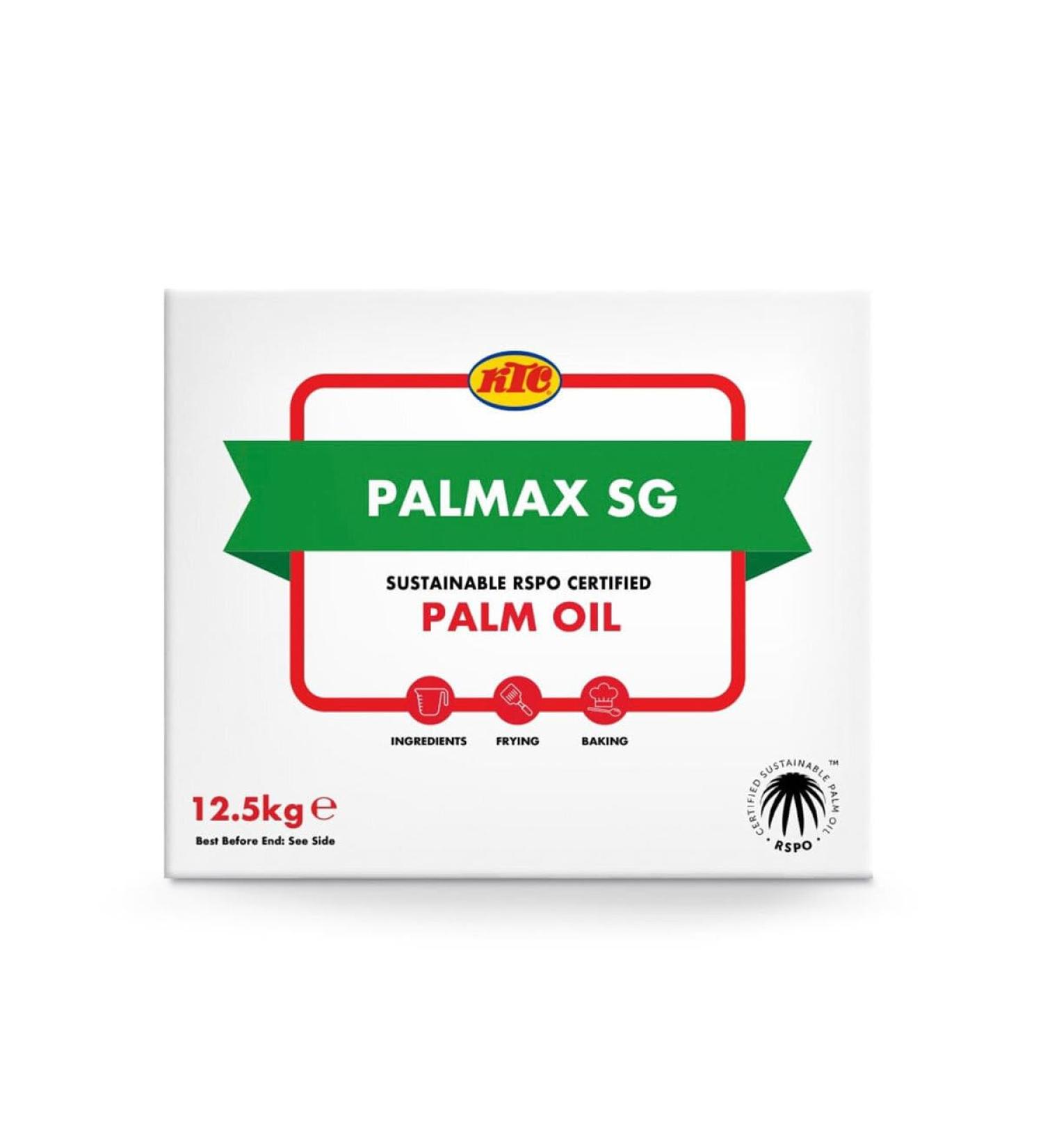 KTC Palmax SG Sustainable Palm Oil 12.5kg | Pure palm oil | derived from the flesh of the palm tree | oil is solid white fat | with smooth texture. Refined bleached Palm Oil - Buy Online on GoSupps.com