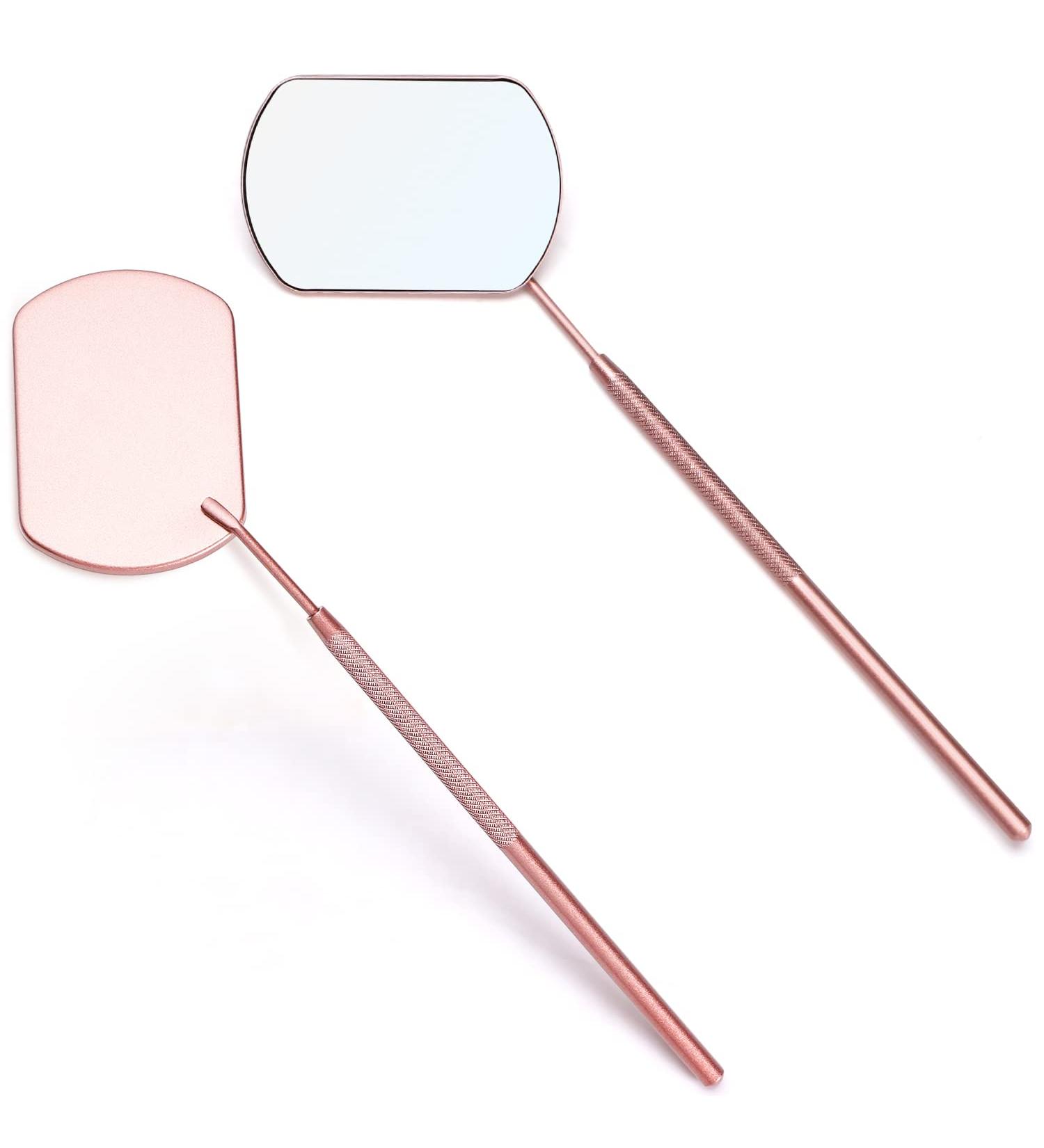 TEOYALL Large Pink Stainless Steel Lash Extension Mirror - Eyelash Extension Supplies - Buy Online on GoSupps.com