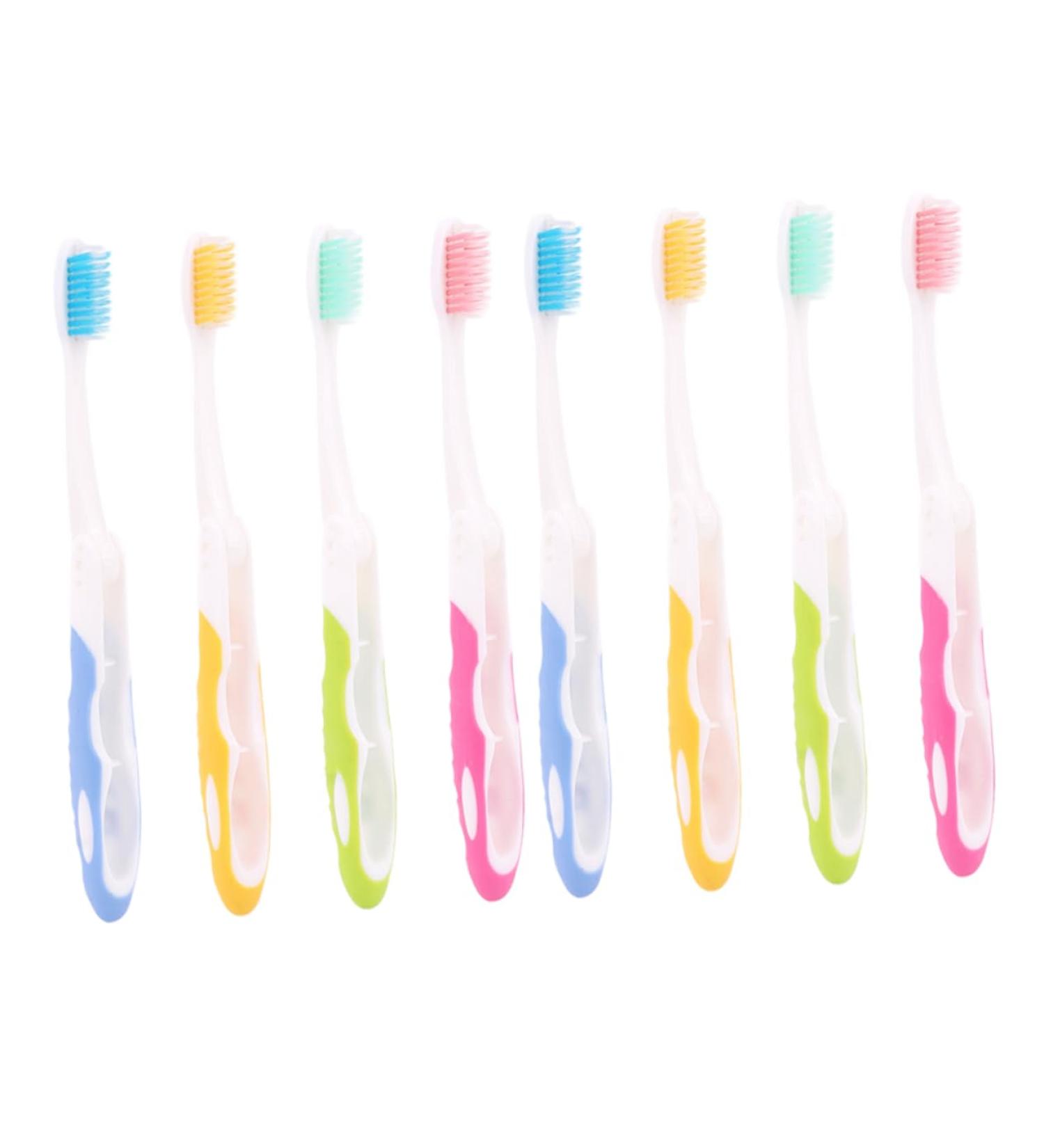 Lalafina 8-Piece Mini Travel Toothbrush Set - Foldable Manual Toothbrushes for Oral Care Accessories - Buy Online on GoSupps.com