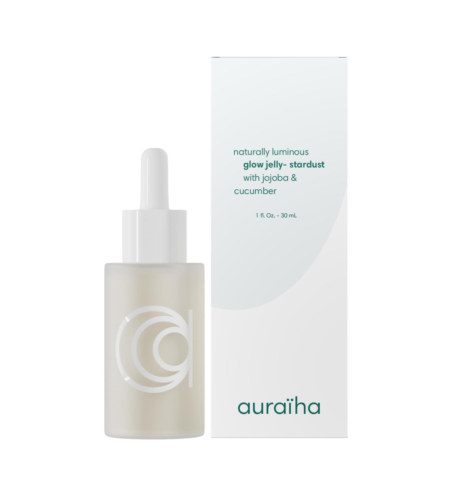 Auraiha Glow Jelly Highlighting Serum - Vegan Jojoba & Cucumber Elixir for Intense Hydration & Radiant Skin - 1 fl oz - Buy Online on GoSupps.com