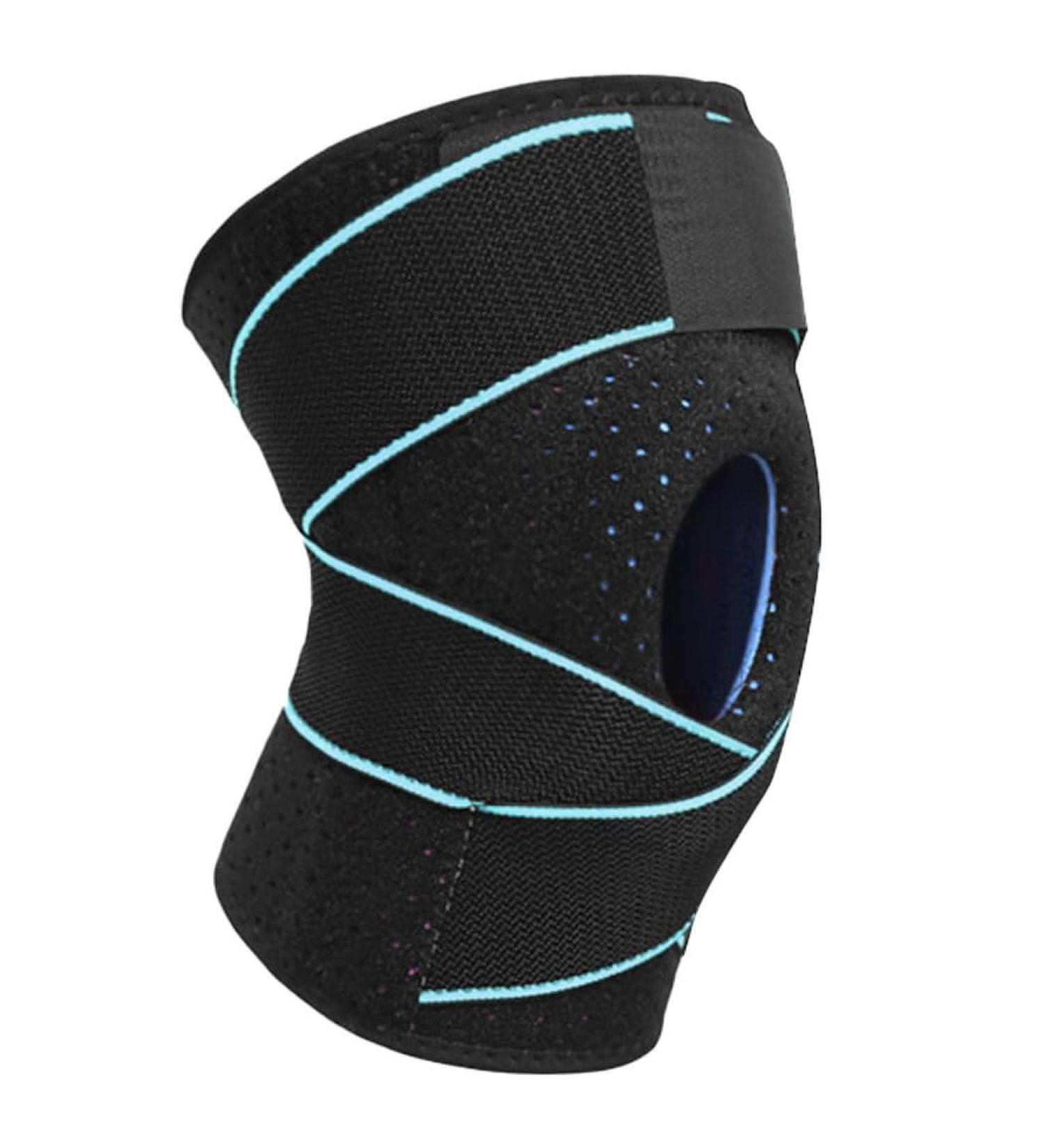 Elastic Adjustable Athletic Knee Support Brace | Hinged Shock-Absorbing Sports Protector - Ideal for Injury Recovery & Prevention - Buy Online on GoSupps.com