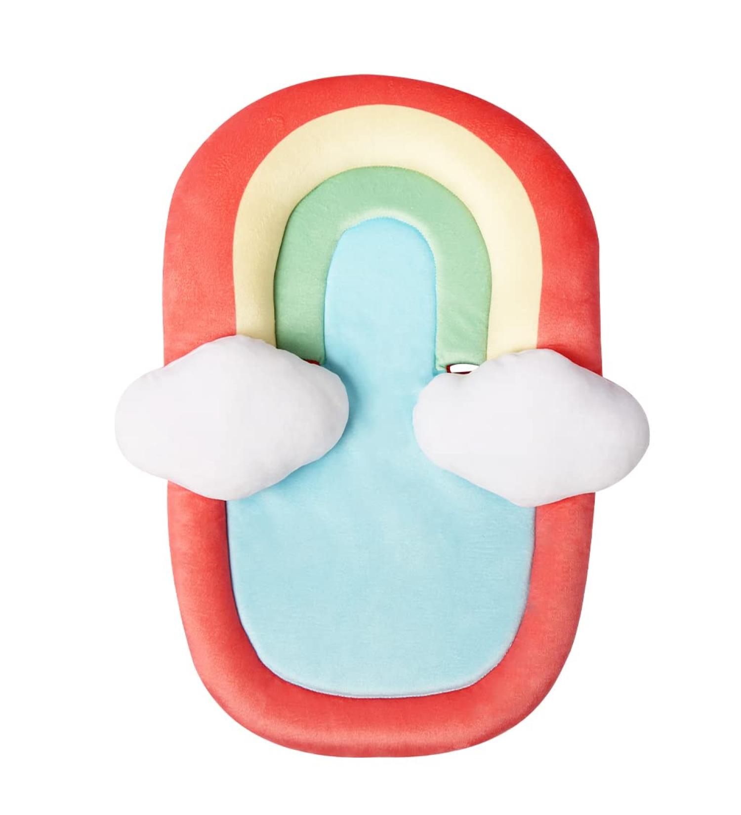 KAKIBLIN 2-in-1 Baby Stroller Cushion Car Seat Head Support Pillow - Clouds Rainbow Design - Red, for Babies Over 1 Year - Buy Online on GoSupps.com