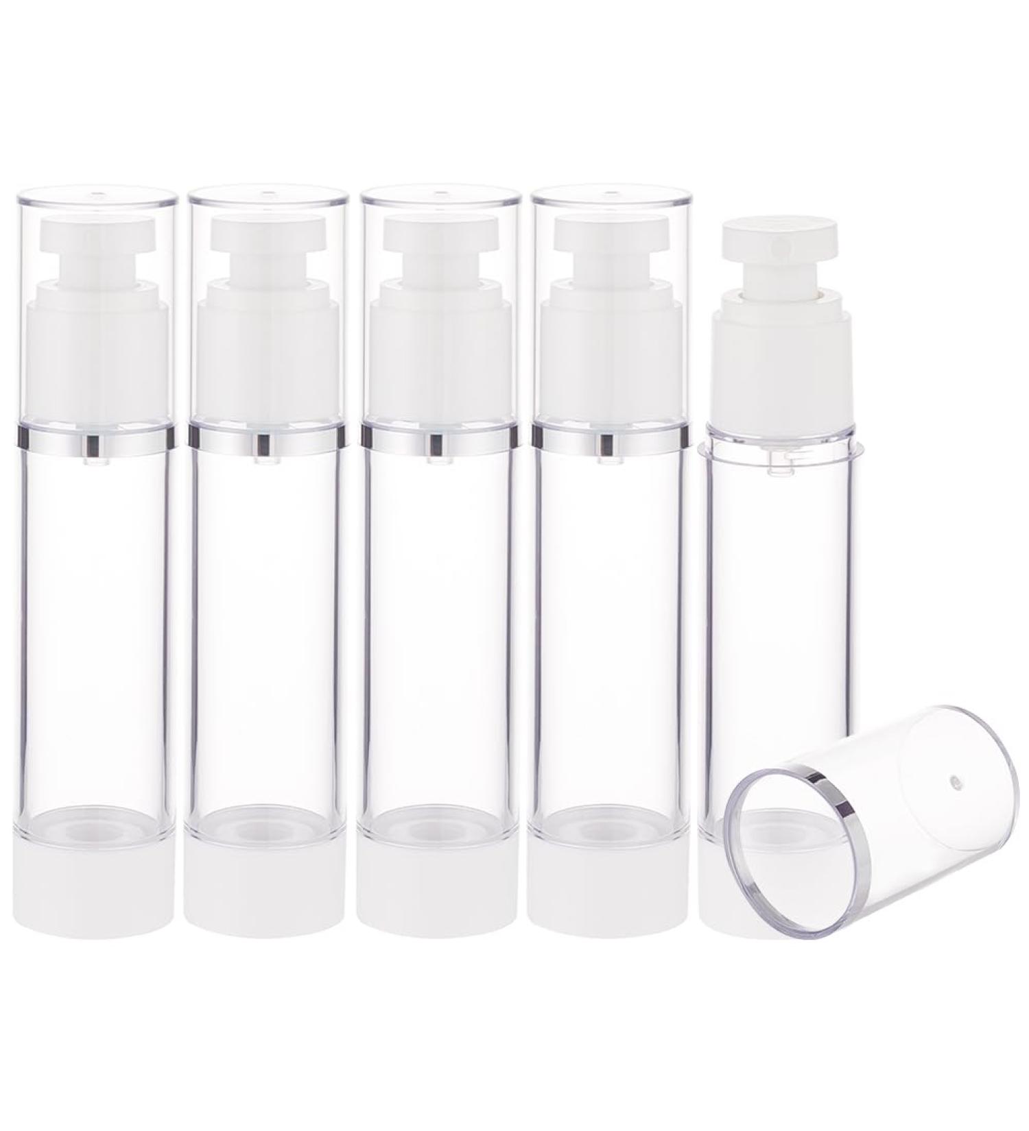 Benecreate 5-Piece Travel Bottle Set | 50ml Refillable Airless Pumping Bags for Lotions & Shampoos - Perfect for International Travel - Buy Online on GoSupps.com