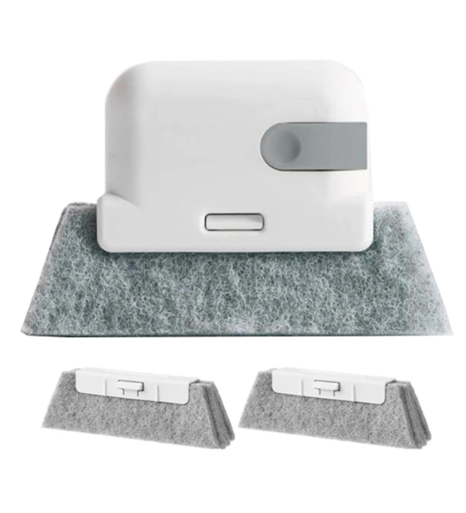 Ficher Grey-Window Cleaning Brush Windowsill Groove Deadend Cabinet Crevice Brush with Replace Head Household Cleaning Tools Durable Easy Install Easy to Use - Buy Online on GoSupps.com