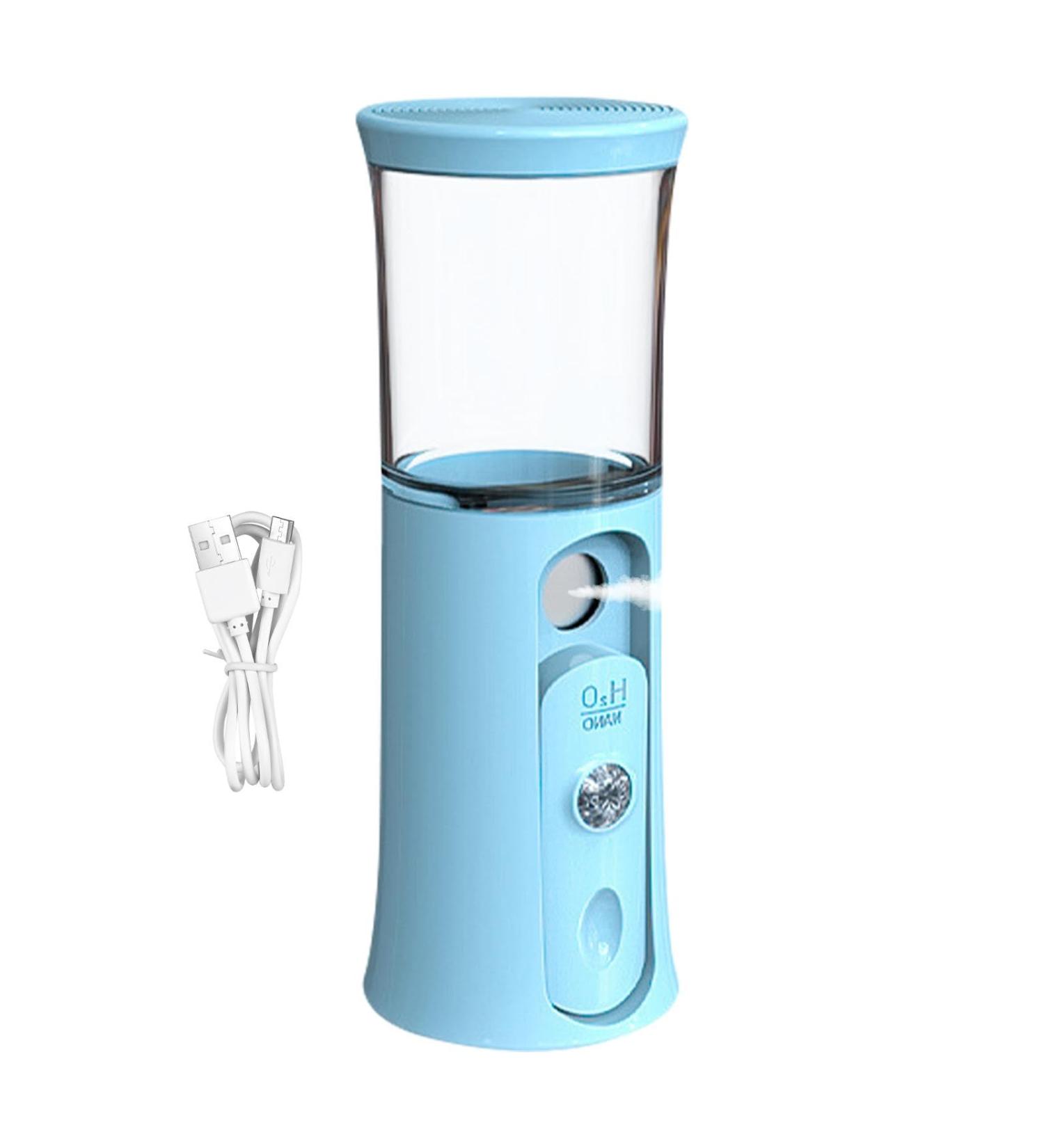 Nano Mist Sprayer Portable Facial Mister Cordless Facials Mist Sprayers Handheld Nano Mists Sprayer Facial Mists Sprayer Led Lights for Face Hydrating Skin Care Daily Makeup Blue - Buy Online on GoSupps.com