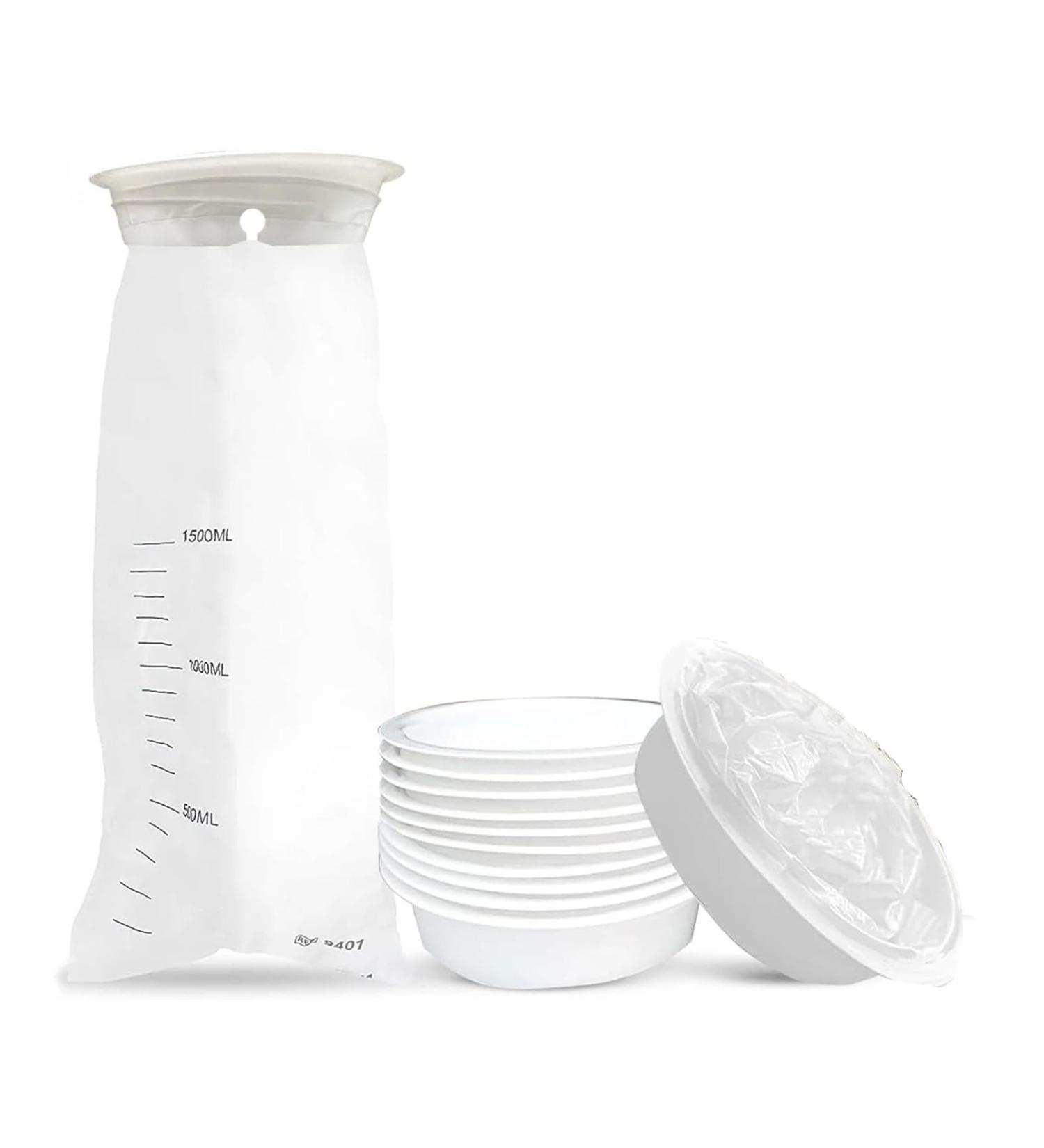 10 Pack Emesis Bags - 1500ml Travel Motion Sickness & Airplane Vomit Bags for Nausea Relief - Buy Online on GoSupps.com