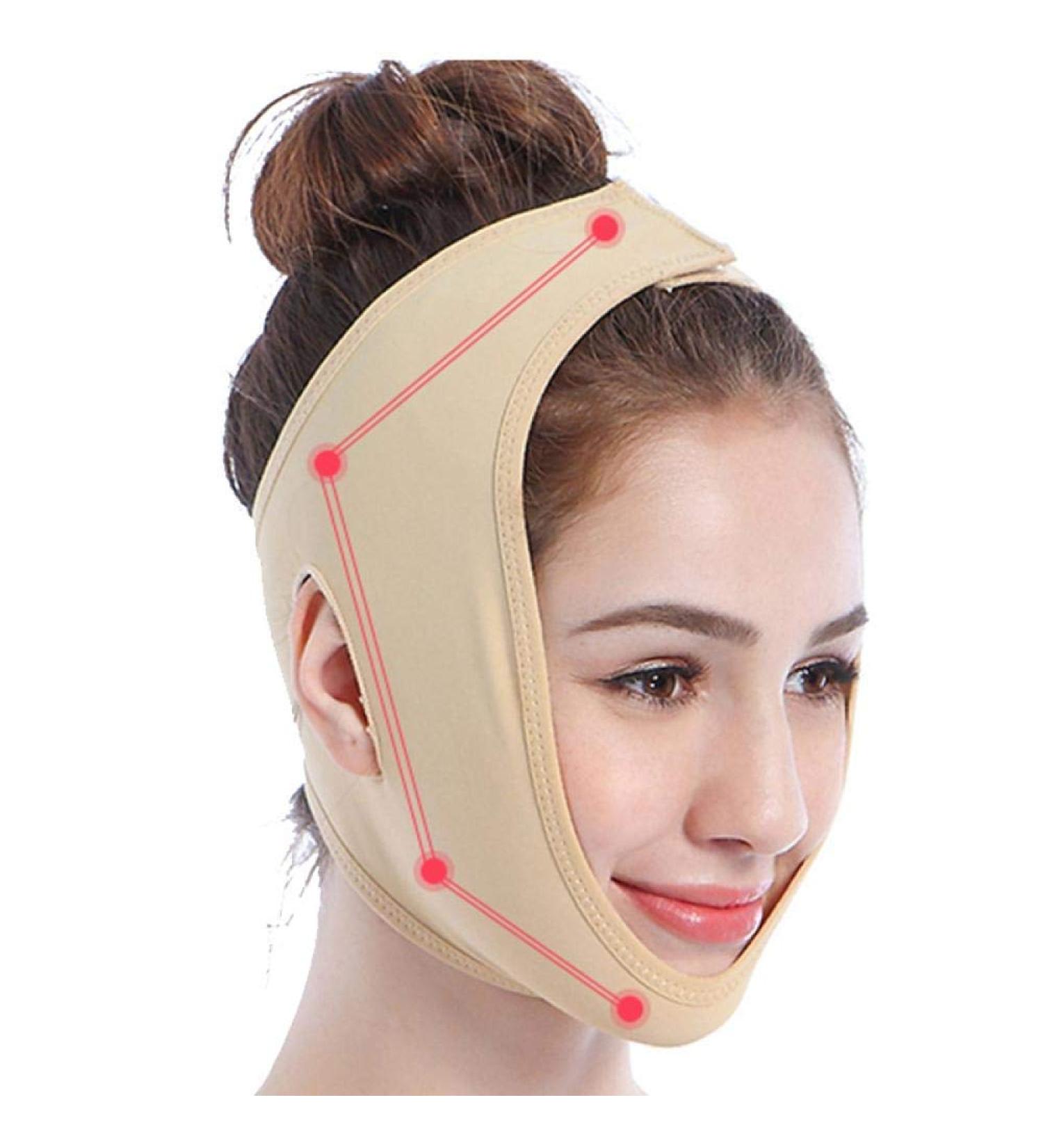 2PC V-Face Meter Double Chin Lifting Massager | Facelifting Bandage & Beauty Tool for Sleep | International Shipping Available - Buy Online on GoSupps.com