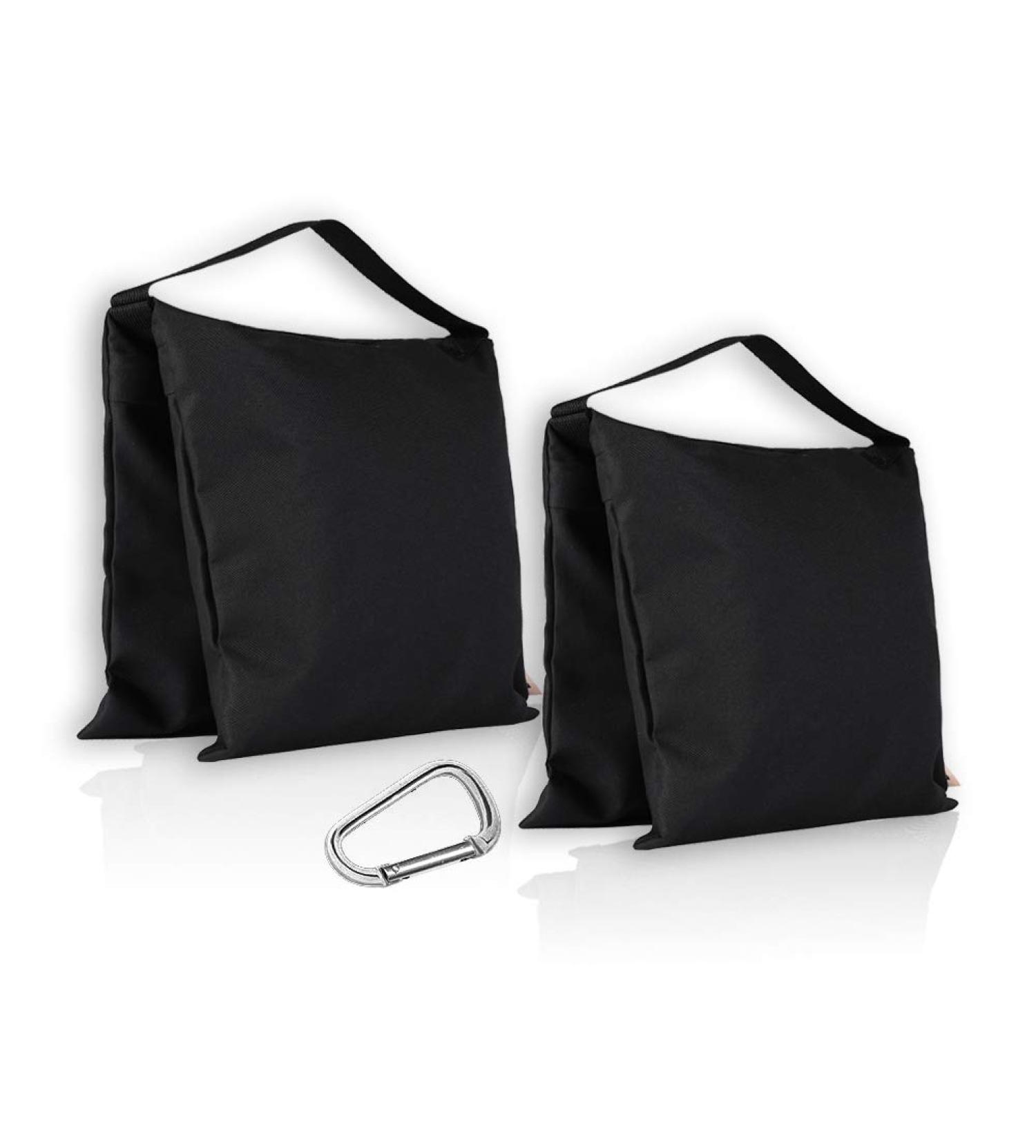 ESINGMILL Super Heavy Duty Saddlebag Sand Bags for Photography and Video Equipment - 2 Pack Empty Weight Bags for Studio Stand, Light Stand, Tripod, Jib Arm, Mini Camera Crane - Black - Buy Online on GoSupps.com