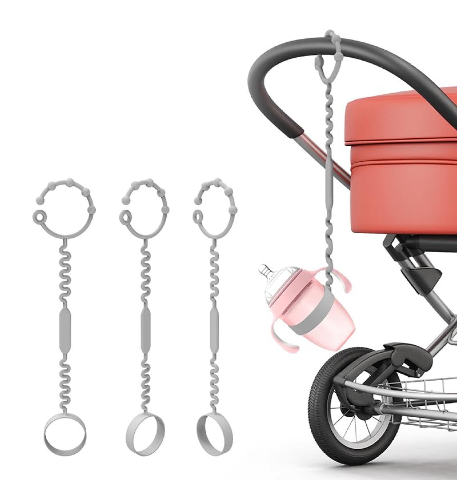 Silicone Cartoon Pacifier Chain Toy Carrier | Anti-Lost Adjustable Baby Nipple Holder & Stroller Accessories - Shop Internationally - Buy Online on GoSupps.com