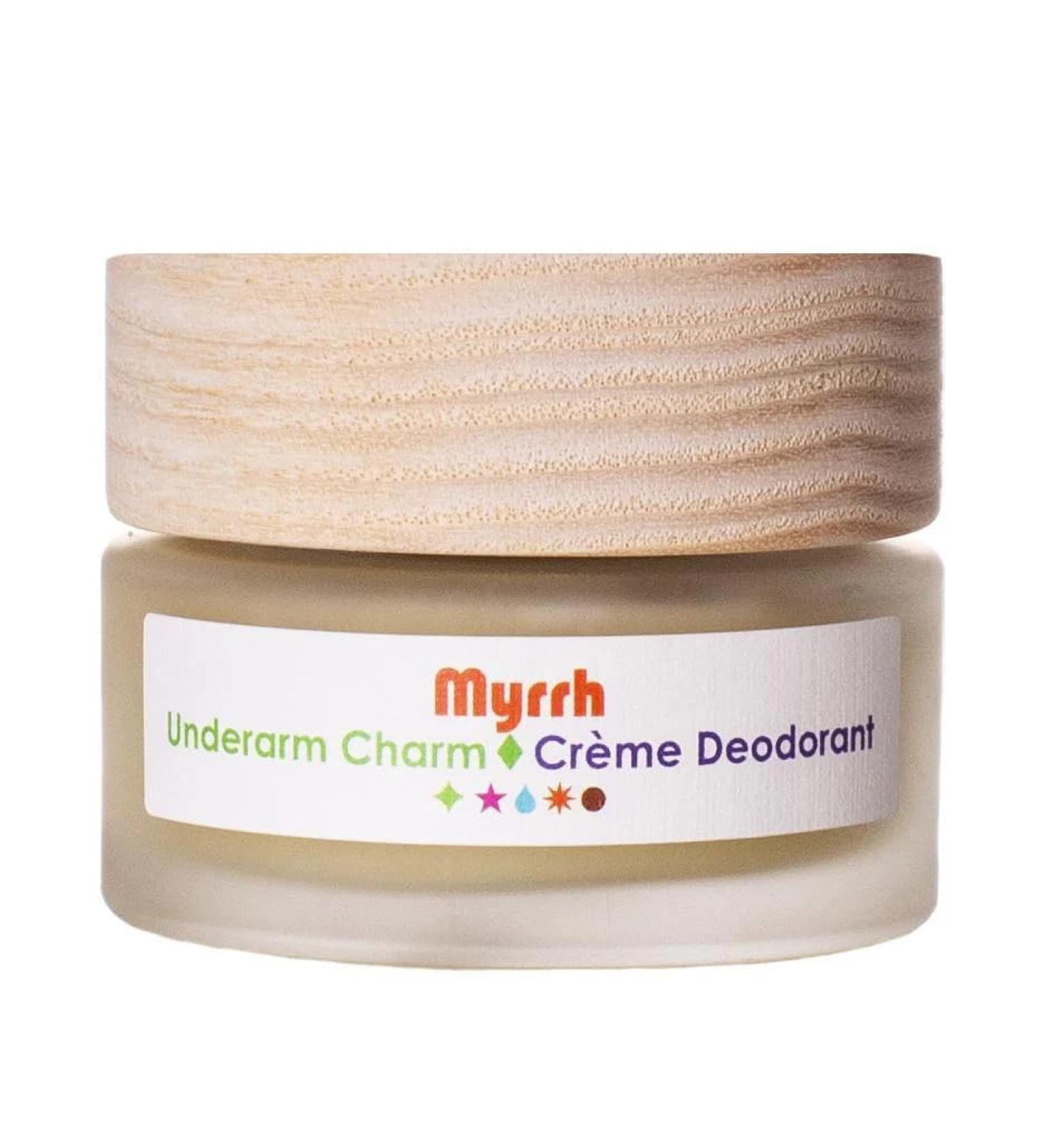 Living Libations - Organic Myrrh Underarm Charm Cream Deodorant | Natural Wildcrafted Clean Beauty (1 oz | 30 ml)