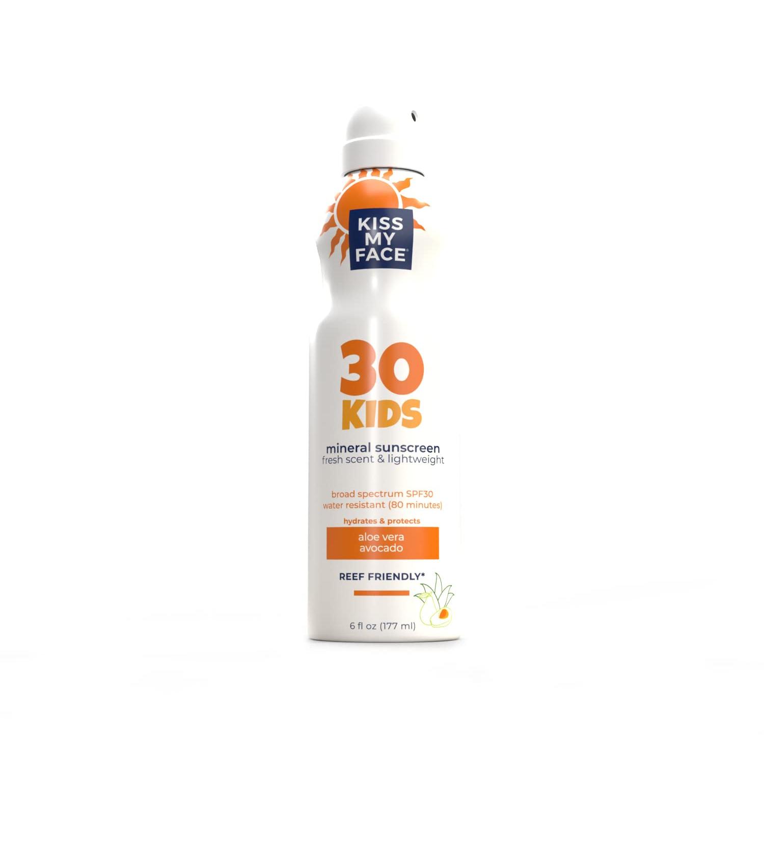Kiss My Face Kids SPF 30 Mineral Spray - Water-Resistant, Reef-Friendly, Cruelty-Free Sunscreen, 6 fl oz - Buy Online on GoSupps.com