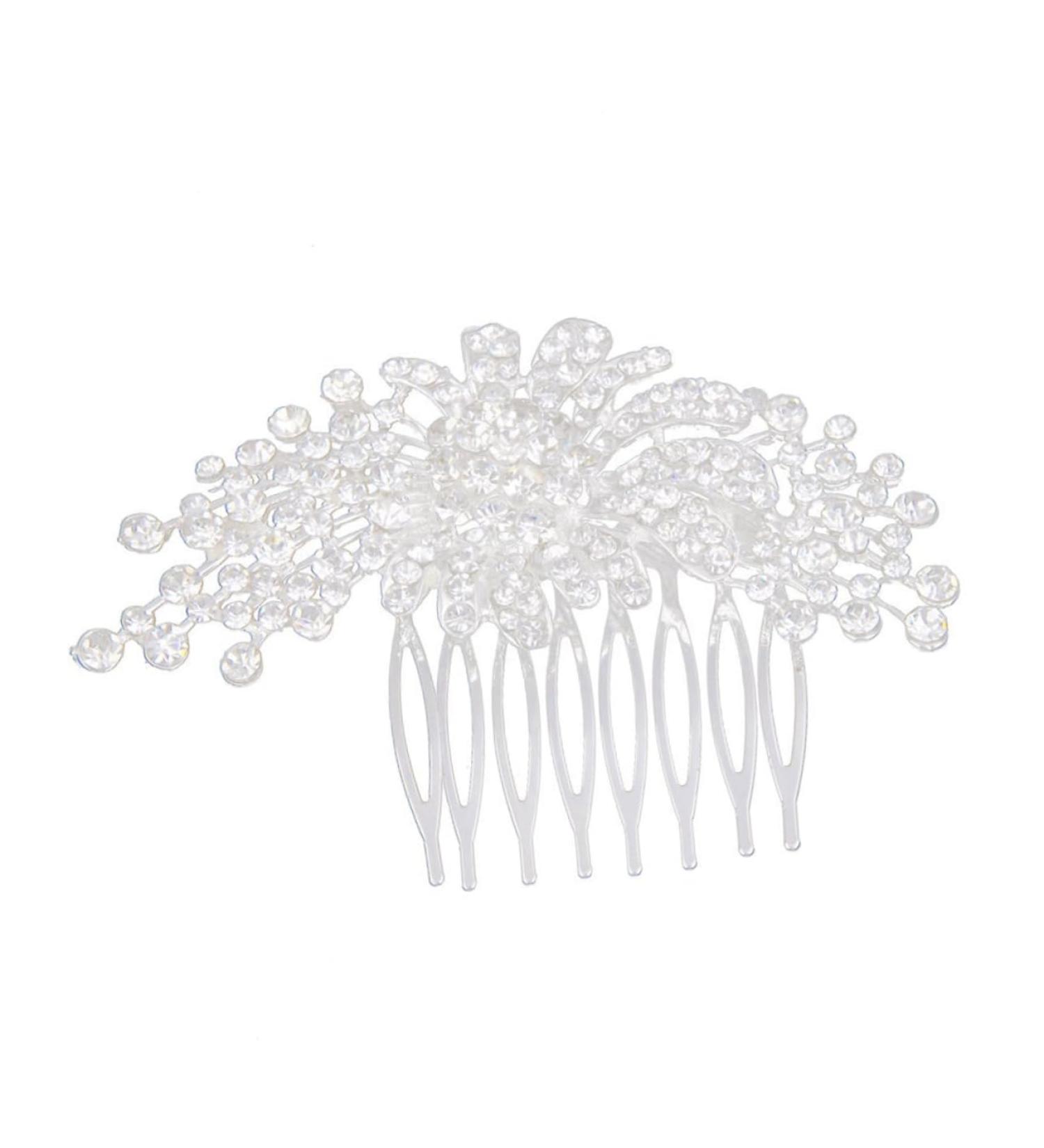 FRCOLOR Floral Rhinestone Hair Pin Rhinestone Hair Comb Bridal Wedding Hair Comb Slide Clip Bride Headband Western Style - Buy Online on GoSupps.com