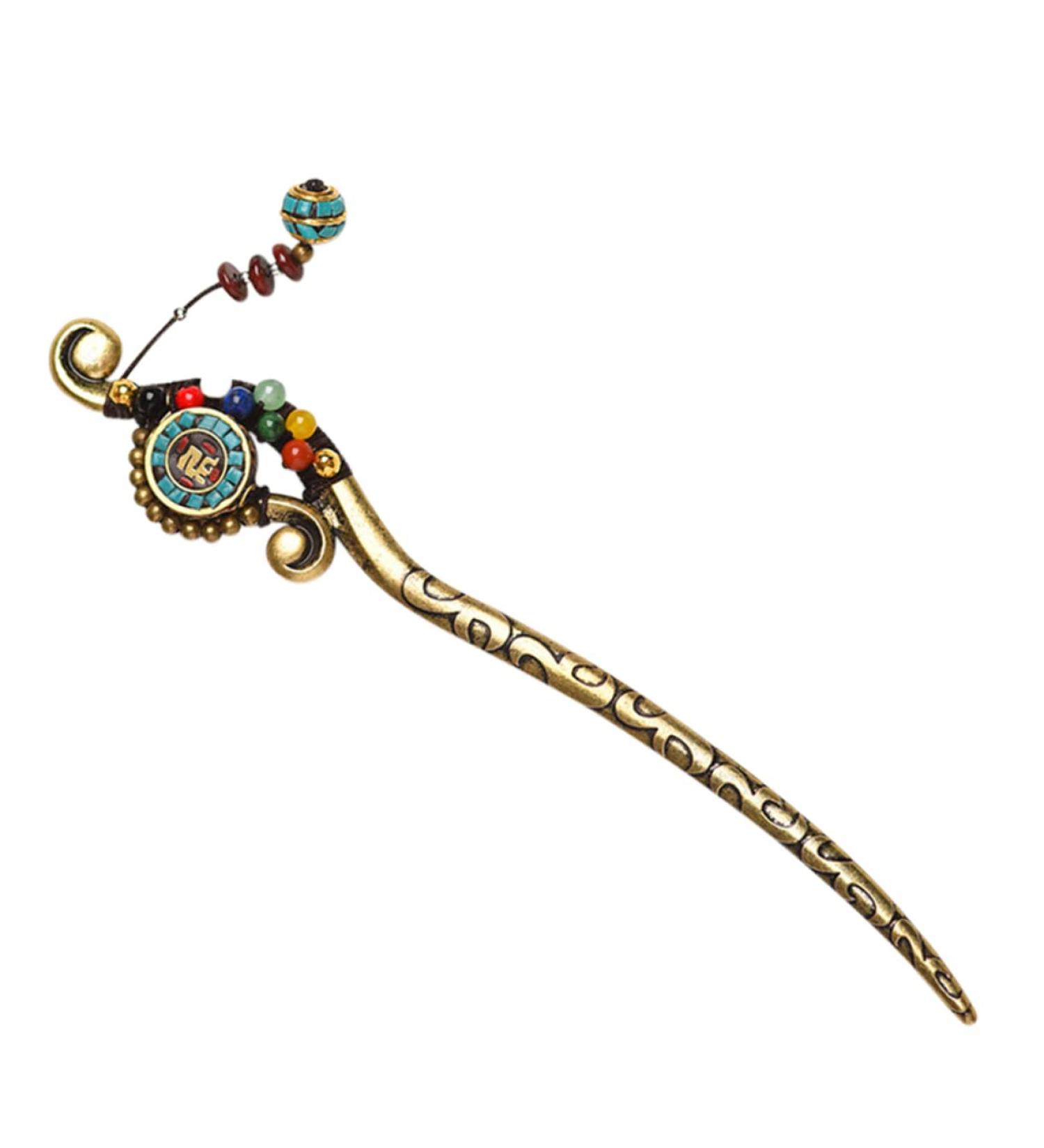 Mikinona Hairpin Tassel Hair Bun Hanfu Hair Accessories Hair Bun Stick Chinese Hair Accessories Traditional Classcical Metal Hair Barrettes Hair Bun Holder Issue Card Zinc Alloy Vintage - Buy Online on GoSupps.com