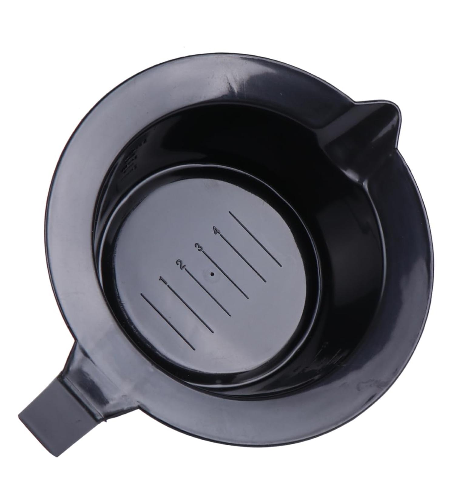 PopetPop Hair Dye Tools Set - 4 Plastic Oil Bowls with Handles for Professional Hair Dyeing - 14x14x6cm Black Fermentation & Application - Buy Online on GoSupps.com