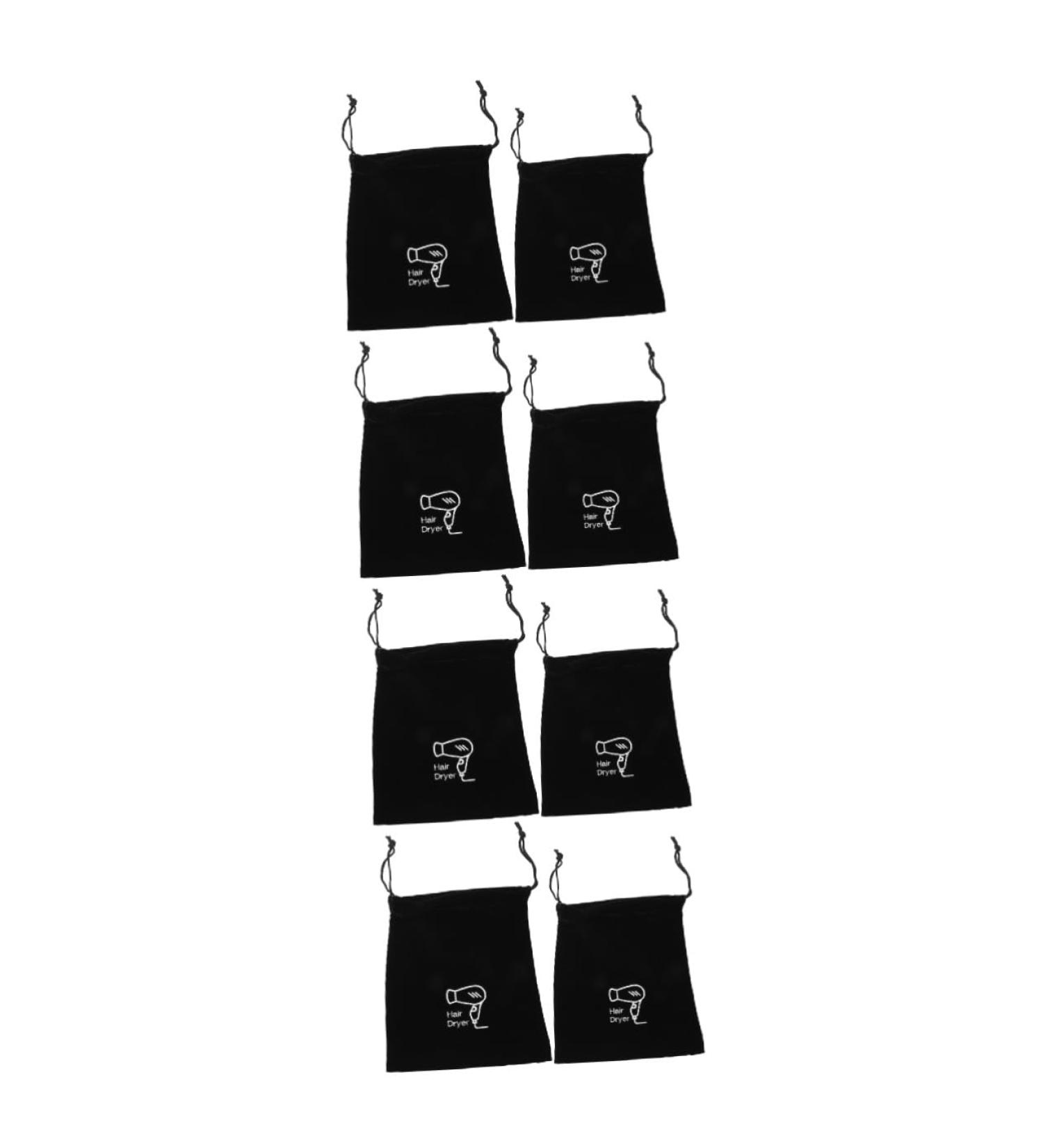PLAFOPE 8 Pcs Storage Bag Blowdryers for Hair Bathroom Hairdryer Pouch Gym Bag Black Flocking Cloth - Buy Online on GoSupps.com