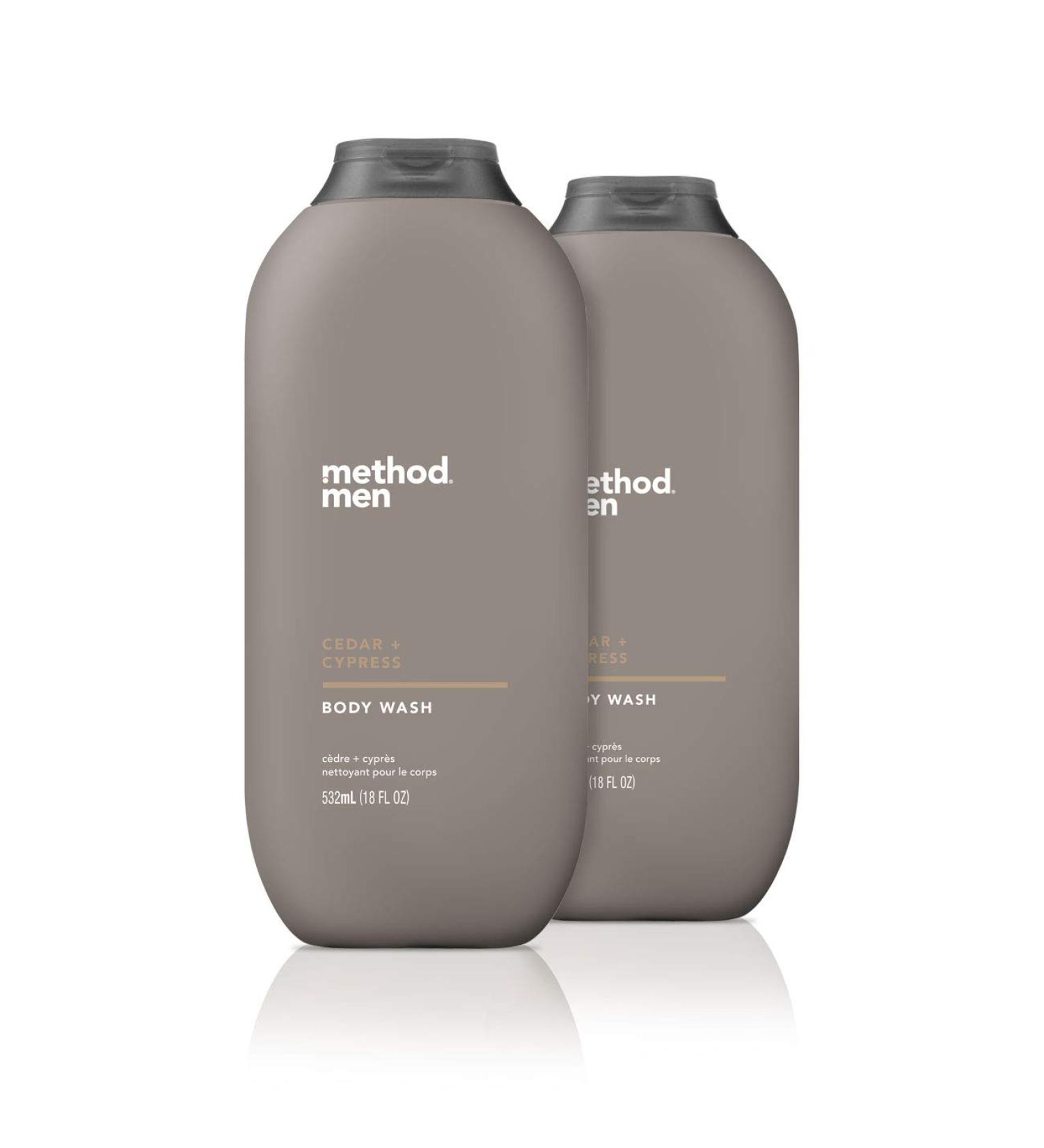Method Men Cedar + Cypress Body Wash 18 Fl Oz - Pack of 2 | Fresh Cedar + Cypress Scent | Gentle Cleansing Formula - Buy Online on GoSupps.com