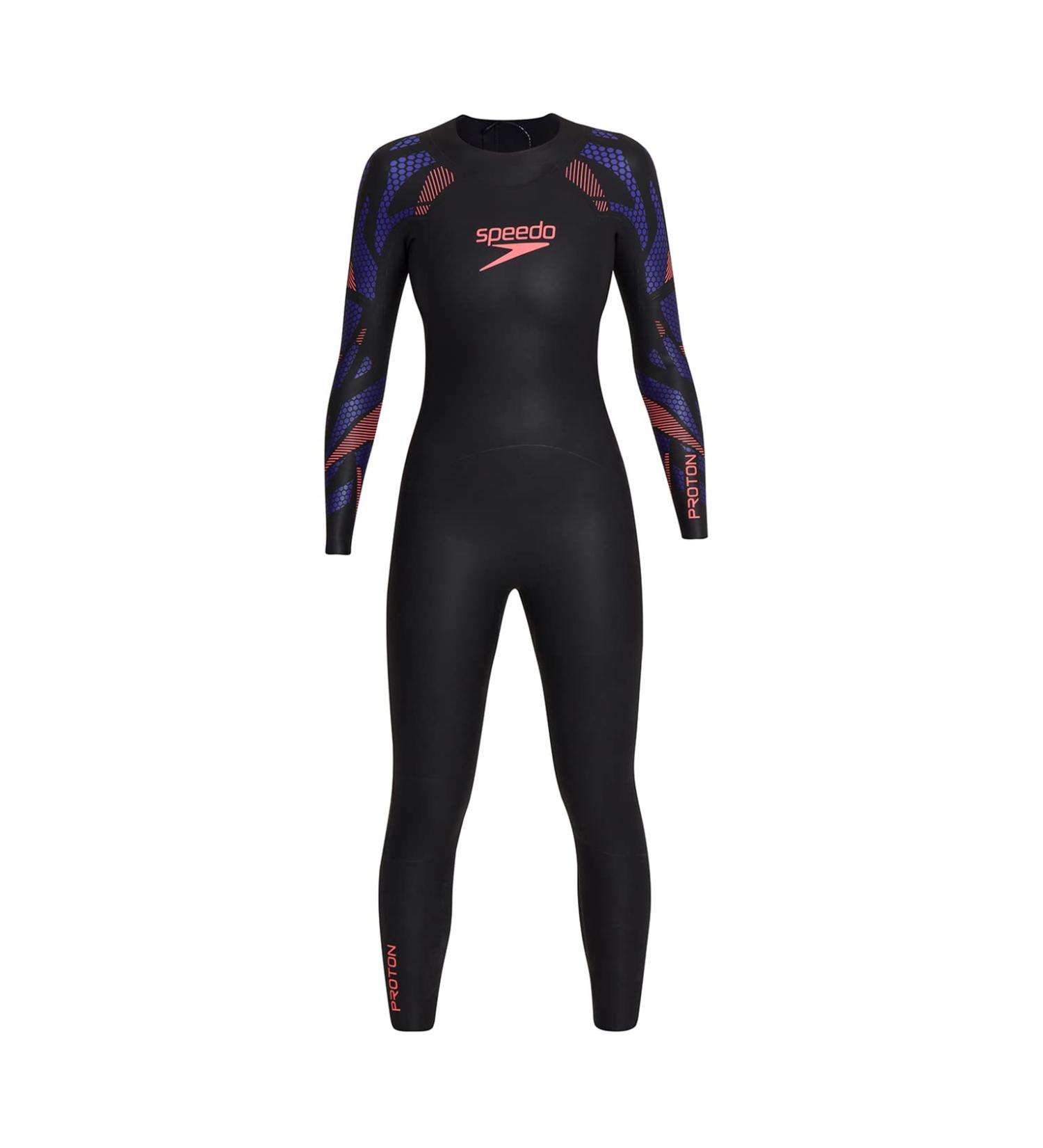 Speedo Women's Proton Fullsuit Wetsuit - Black/Purple | Premium Performance for Swim & Surf | International Shipping Available - Buy Online on GoSupps.com