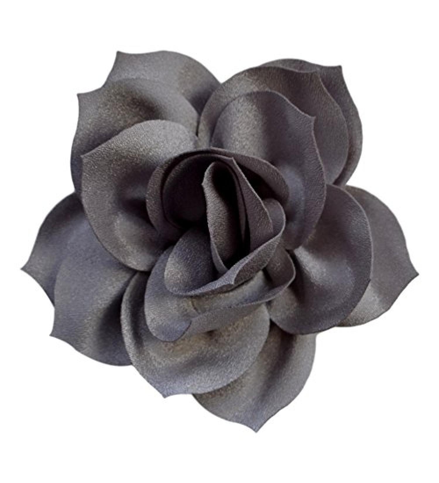 Satin Lotus Flower Hair Clip - Silver Gray | Funny Girl Designs - Buy Online on GoSupps.com