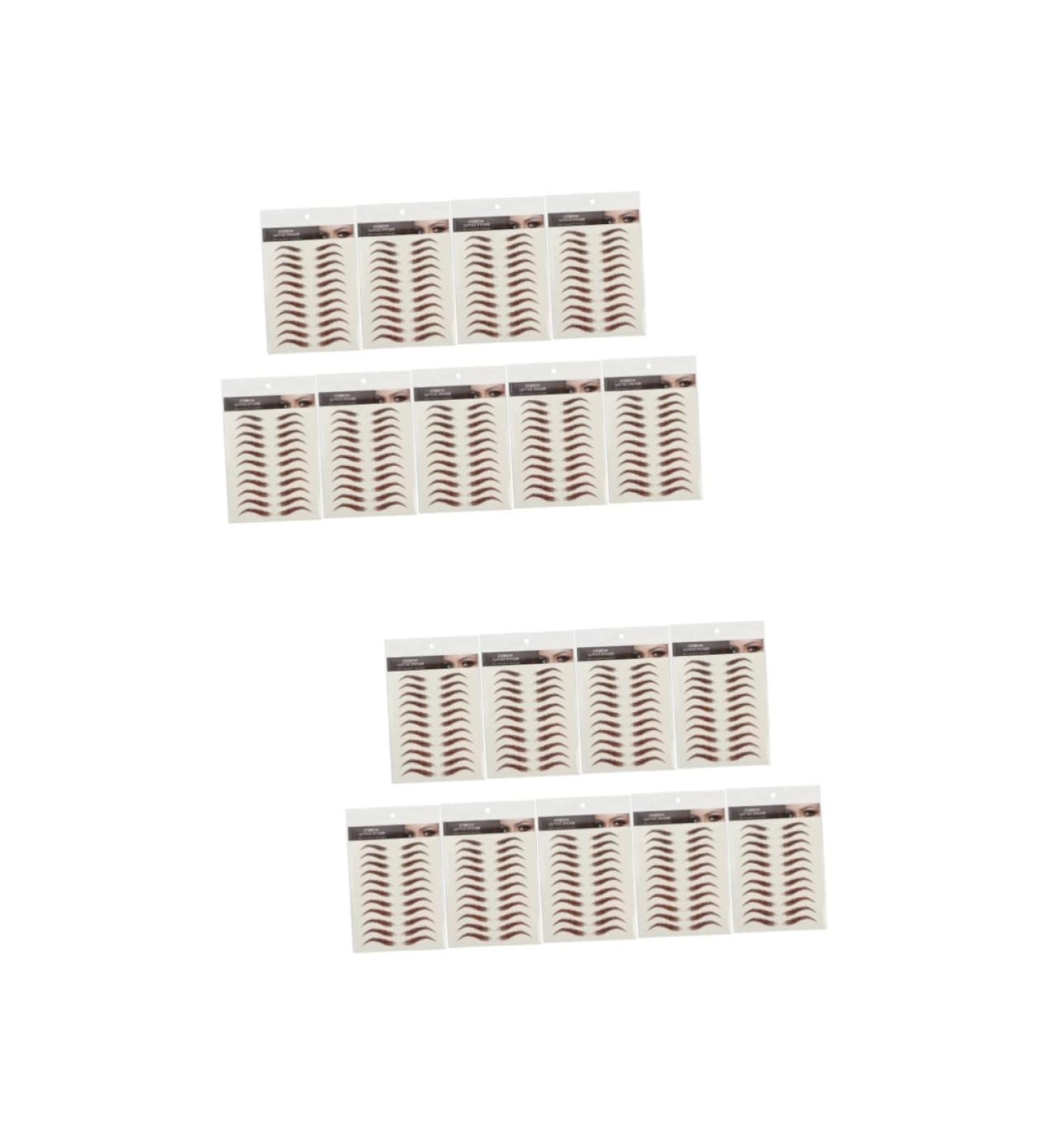 FOMIYES 18 Sheets Waterproof Eyebrow Stickers Eyebrow Grooming Fake Eyebrow Stickers Hair 6d Template - Buy Online on GoSupps.com