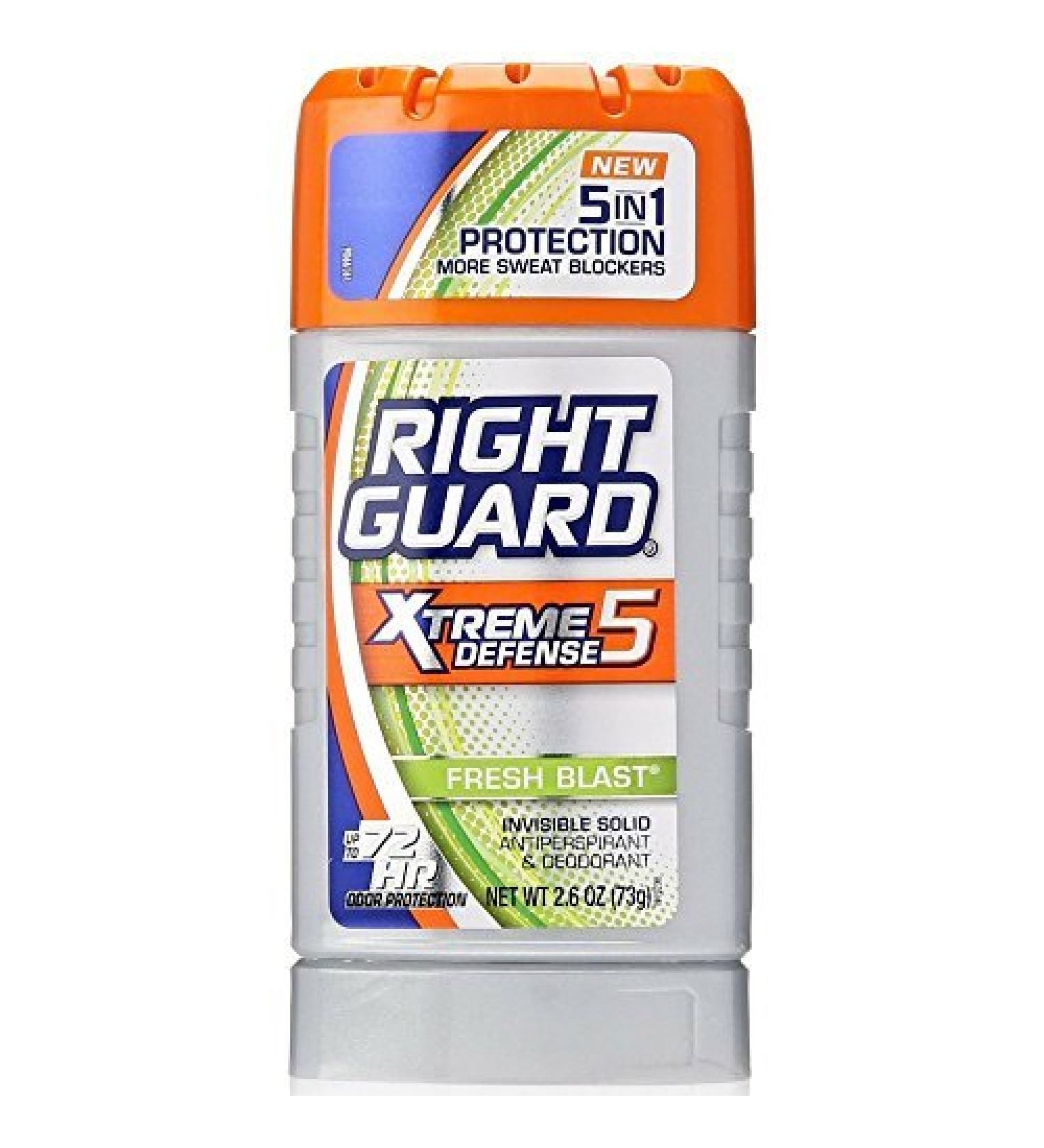 Right Guard Xtreme Defense 5 Anti-Perspirant & Deodorant  Fresh Blast 2.60 oz