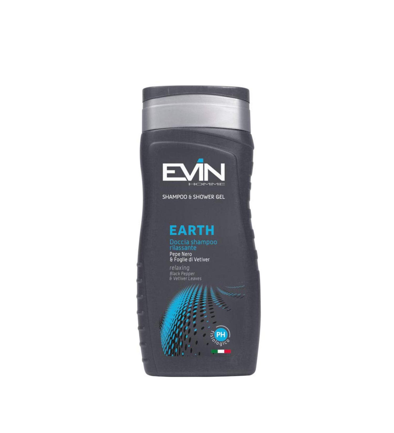 global dream srls Evin Earth Shower for men 300 ml 2 pieces