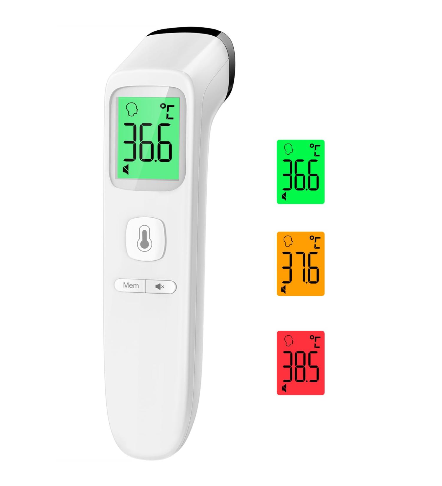 Buy Fieberhermometer Contactless Thermometer - Digital Infrared for Babies & Adults | Fever Alarm & 35 Memory Recall | Accurate LCD Display - Buy Online on GoSupps.com