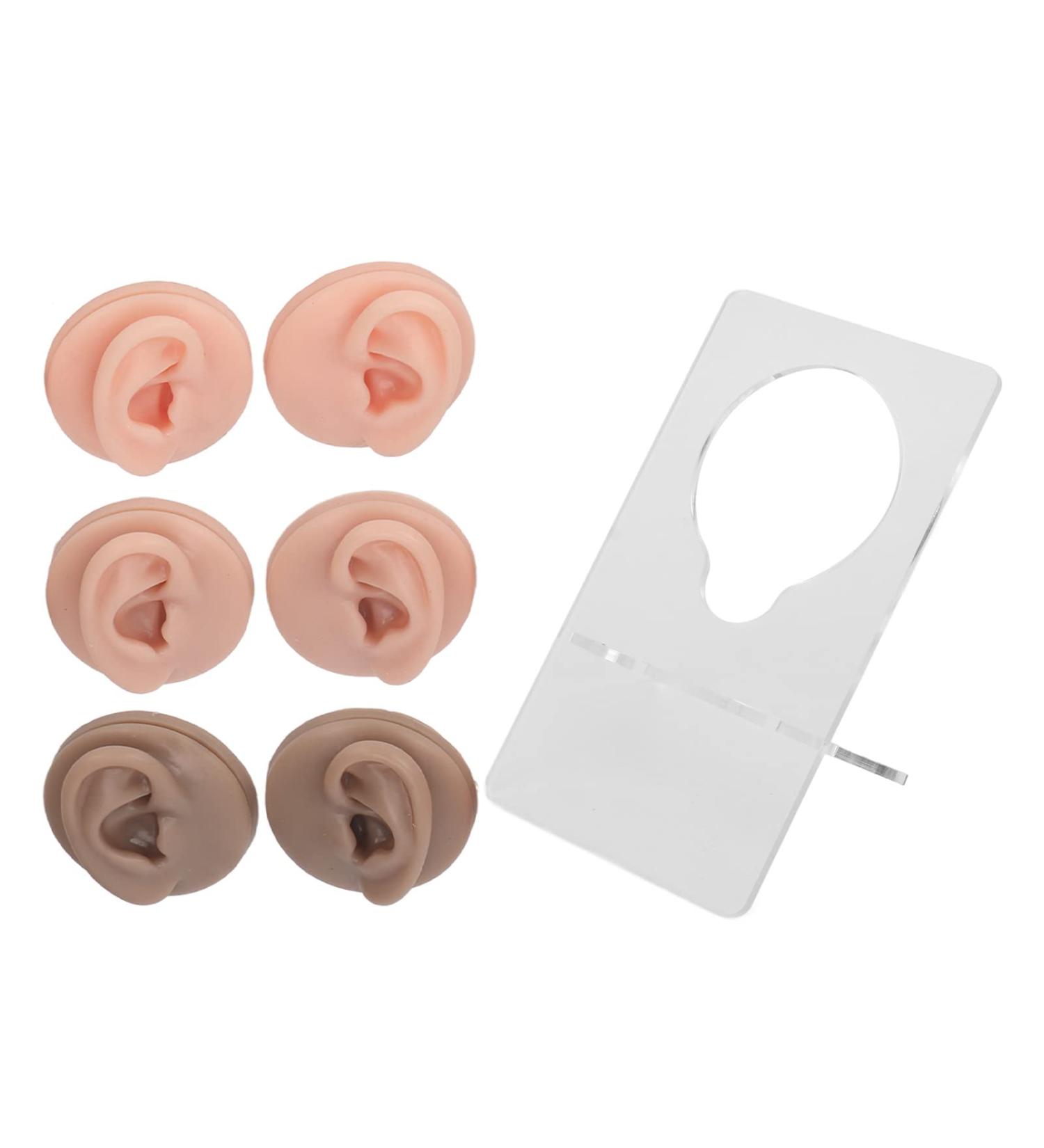 3 Pairs Flexible Silicone Ear Models for Jewelry Display & Piercing Exercises - Reusable Soft Ear Shapes - Buy Online on GoSupps.com