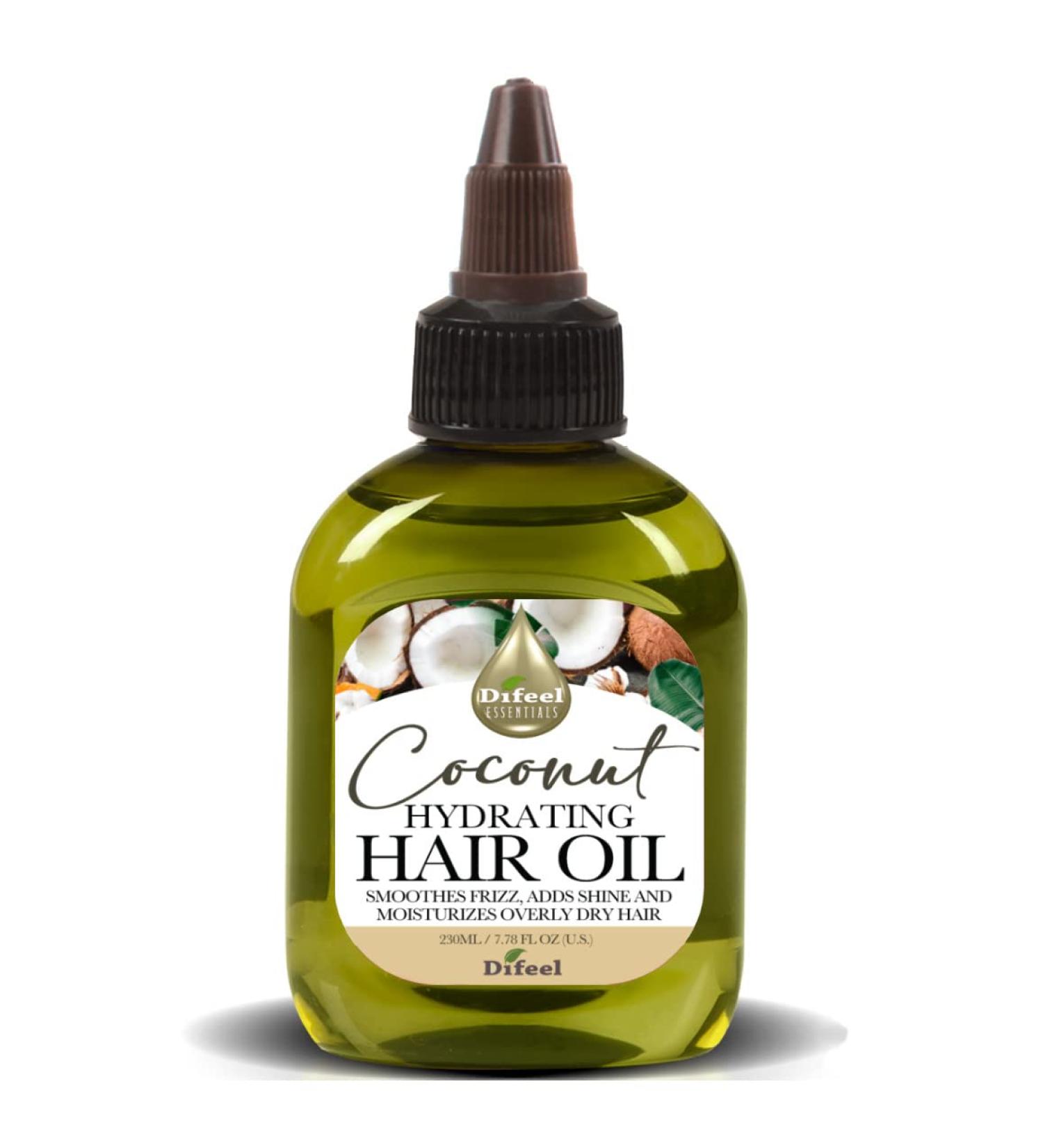 Difeel Essentials Hydrating Coconut Hair Oil 2.5 oz - Anti-Frizz Nourishing Moisture & Shine Boost for Healthy Hair | International Shipping Available - Buy Online on GoSupps.com