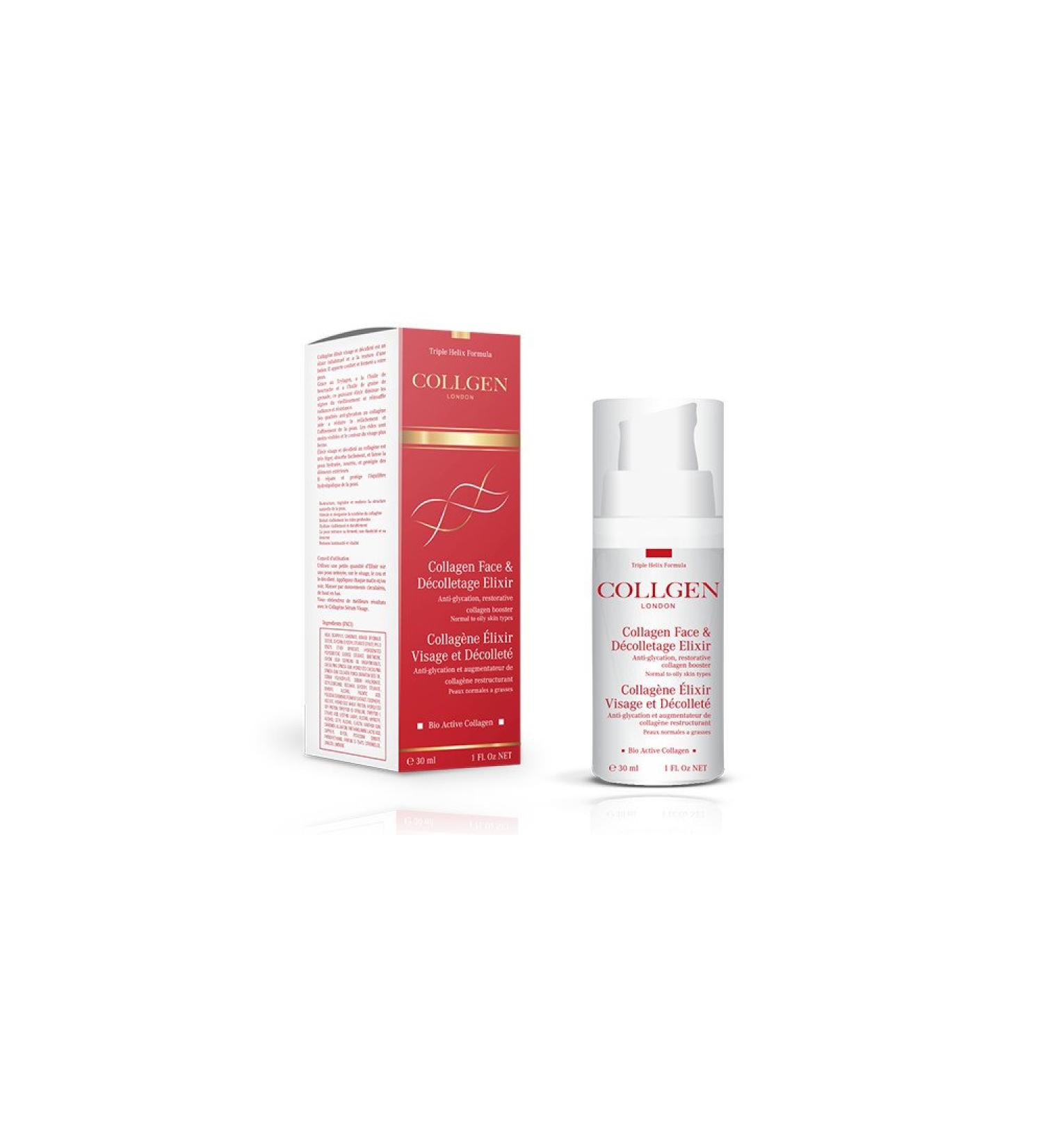 Collgen London Face and d collet Elixir 30ml - Anti-Frost Repairing Collagen Booster