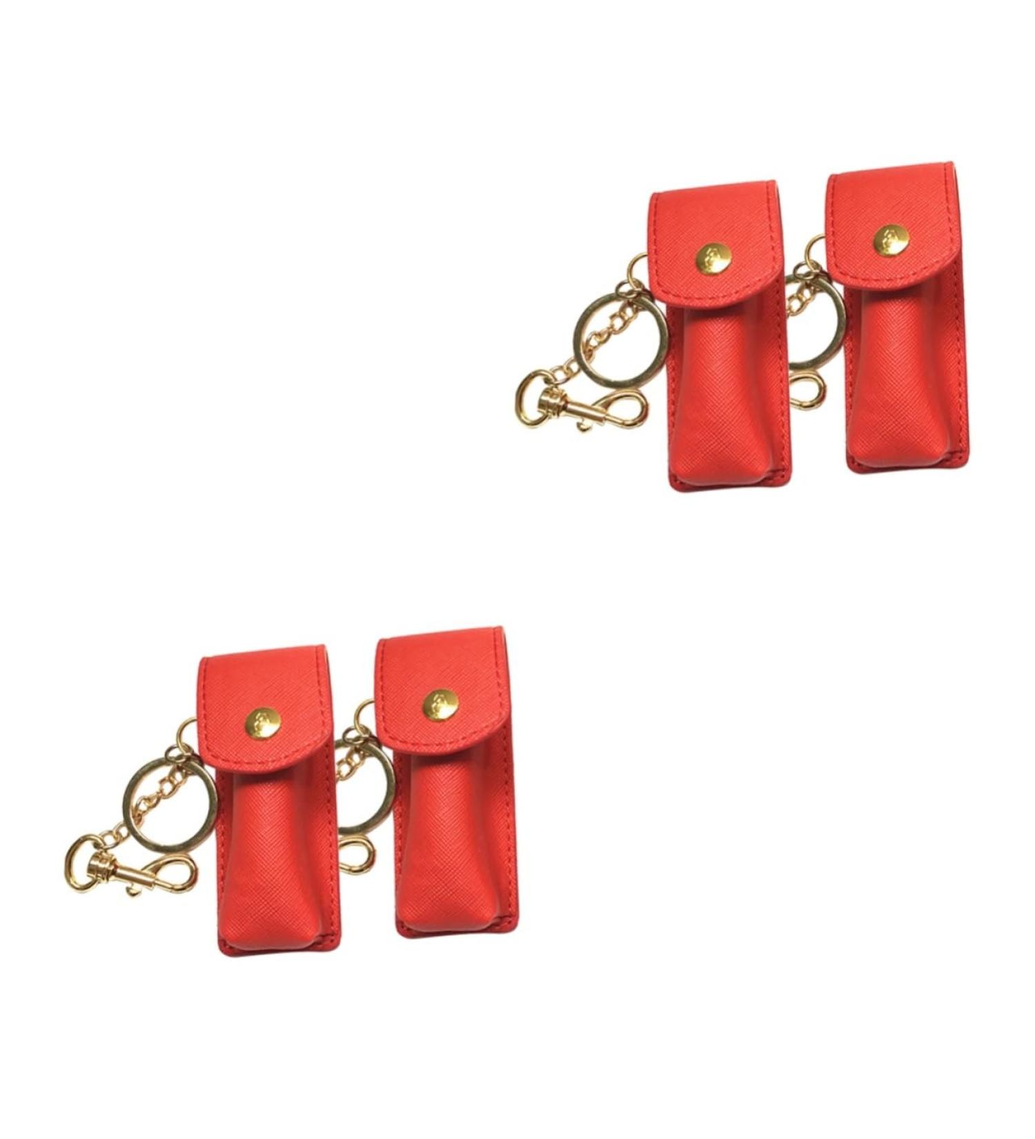 SHERCHPRY 4 Pcs Organizer Bag Set | Lip Balm Holder & Keychain Case | Compact Storage Solutions - Red - Buy Online on GoSupps.com