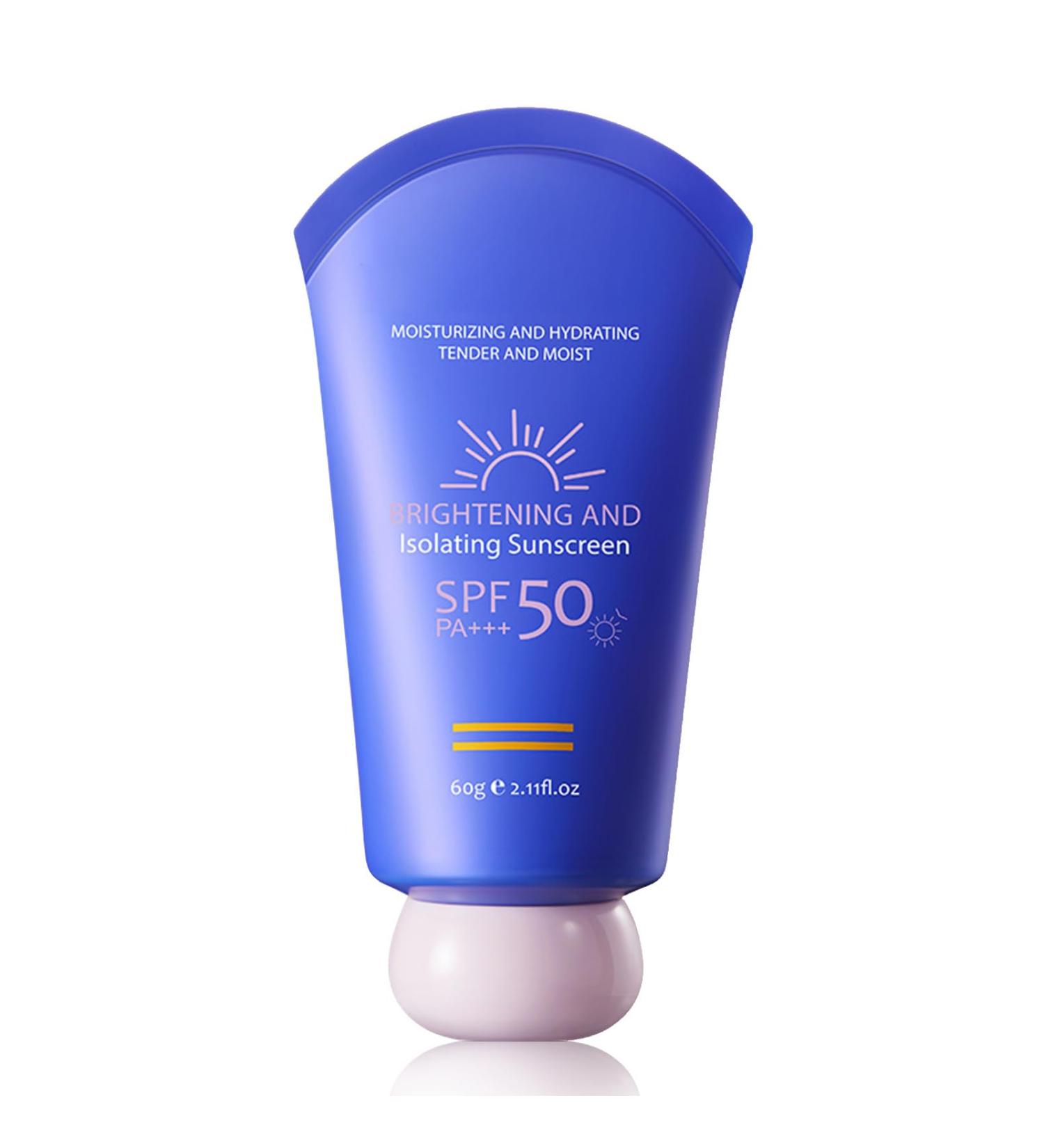 Factor 50 Face Cream - Sunscreen Spf 50 - Sun Cream with Vitamin E & Houttuynia Extract - Hydrating Spf 50 Face Moisturiser for Face Spf - Against UV Rays Anti-Wrinkle and Anti-Aging Sun Lotion - Buy Online on GoSupps.com