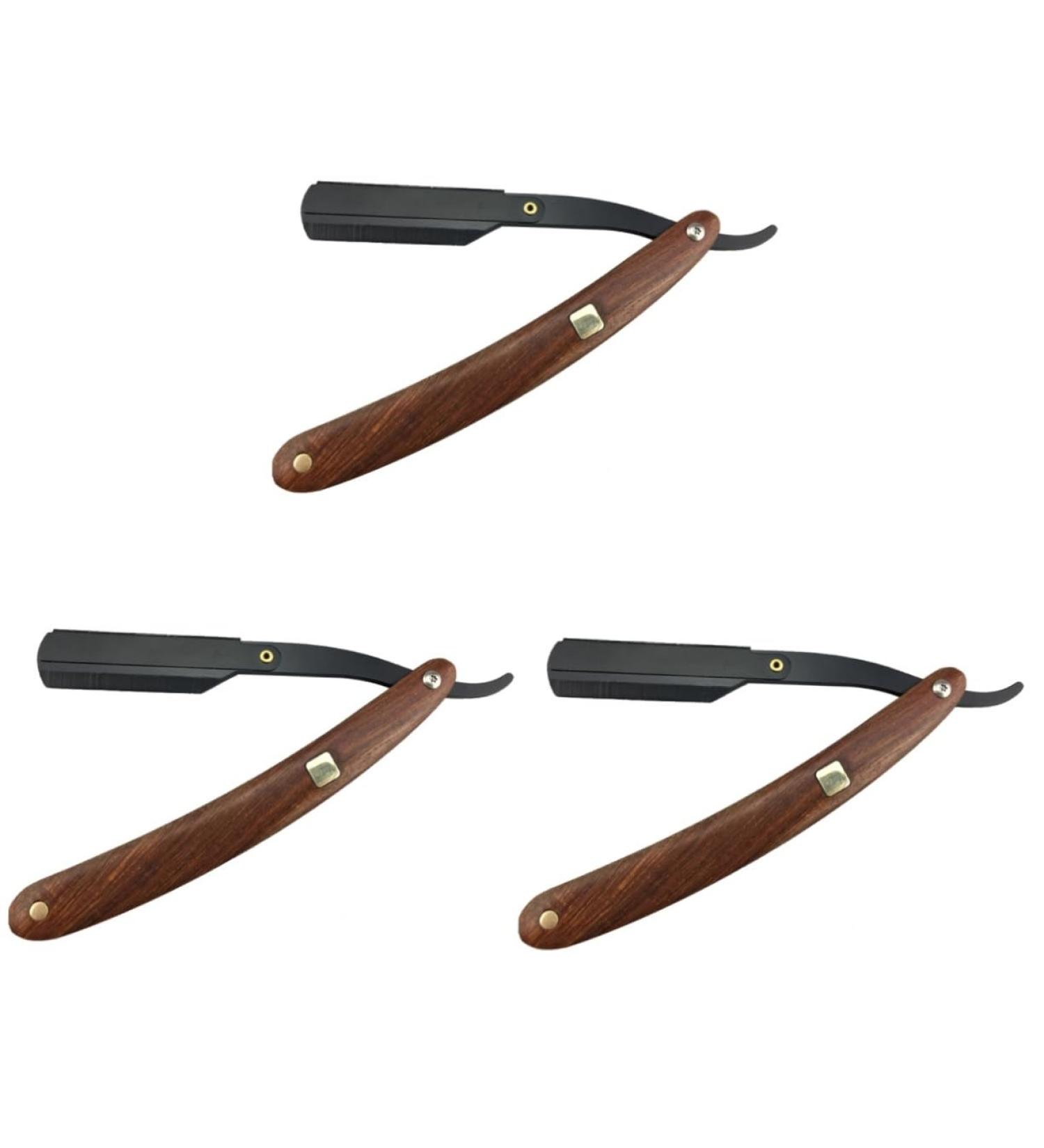 Frcolor 3-in-1 Safe Hand Razor - Foldable Men's Hair Cutter with Interchangeable Blades & Bamboo Handle | International Shipping Available - Buy Online on GoSupps.com