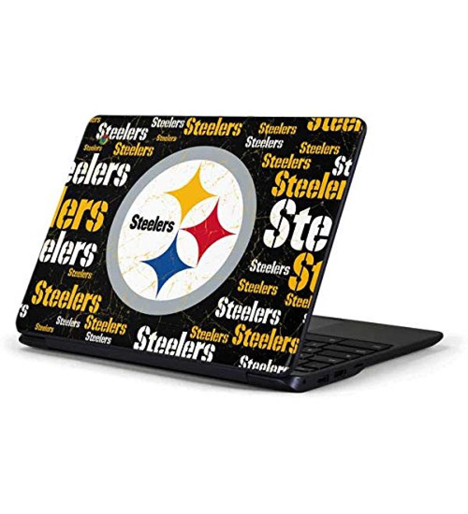 Skinit Decal Laptop Skin Compatible with Samsung Chromebook 3 11.6in 500c13-k01 - Officially Licensed NFL Pittsburgh Steelers Black Blast Design
