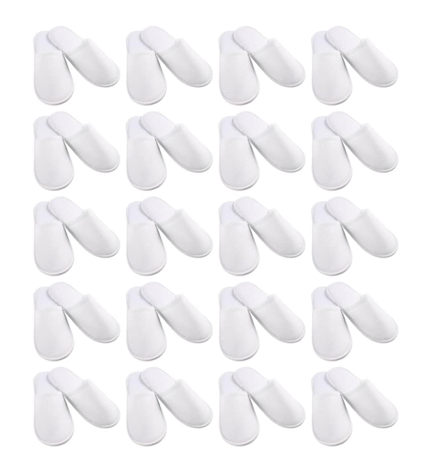 Buy Obelunrp Disposable Shoes - 20 Pairs Plush Hotel Guest Slippers for Women & Men (Size 37-42 White) - Ideal for Kids & Adults - International Shipping Available - Buy Online on GoSupps.com