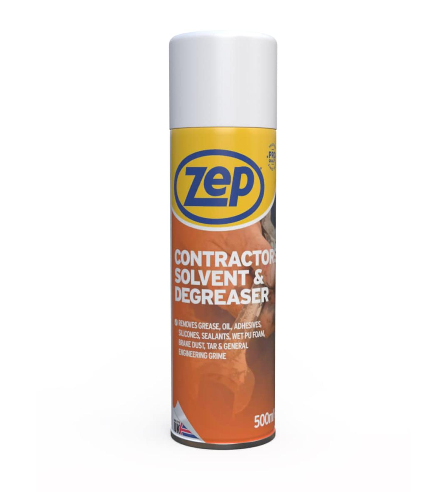 Zep Contractors Solvent & Degreaser 500ml - Glue Remover Silicone Sealant Remover Super Glue Remover Solvent Cleaner Glue Remover Solvent Sticky Stuff Remover Tar and Glue Remover - Buy Online on GoSupps.com