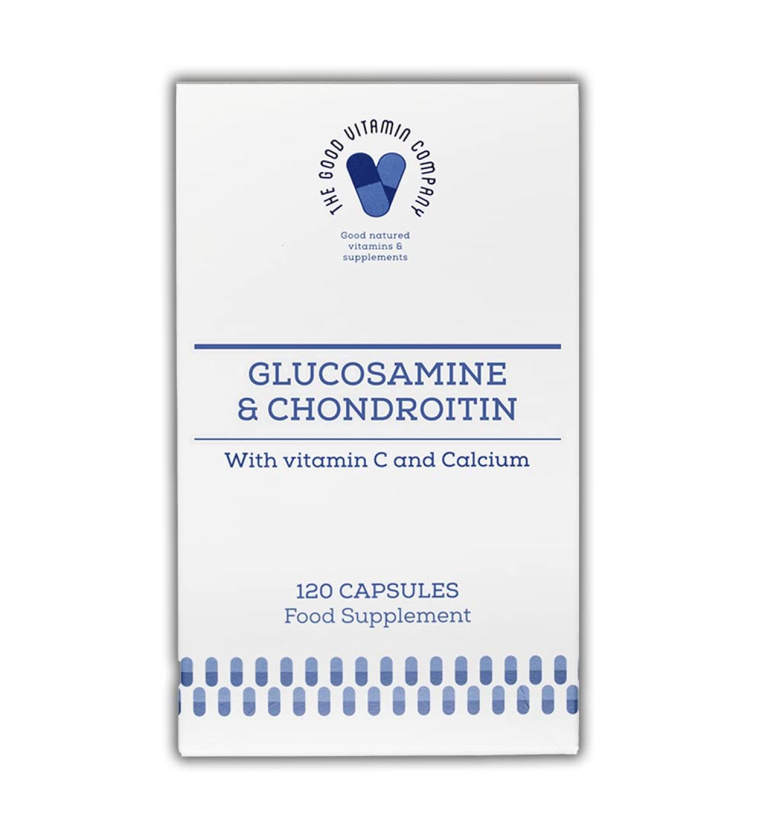 Glucosamine & Chondroitin 120 Capsules - Bone & Joint Care Supplement (1 Month Supply) - Buy Online on GoSupps.com