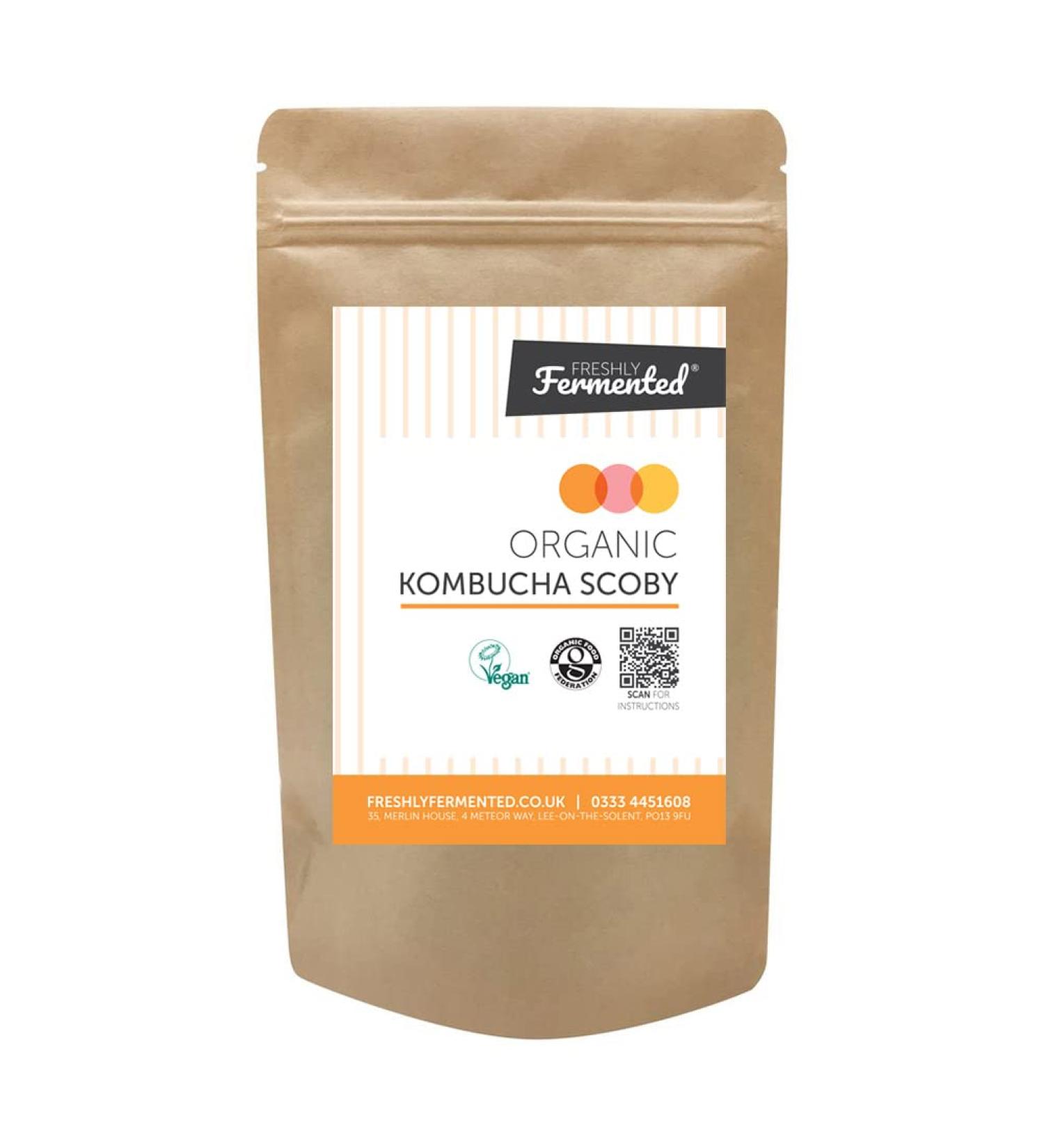 Organic Vegan Kombucha SCOBY - Freshly Fermented (2 Litre) - Buy Online on GoSupps.com