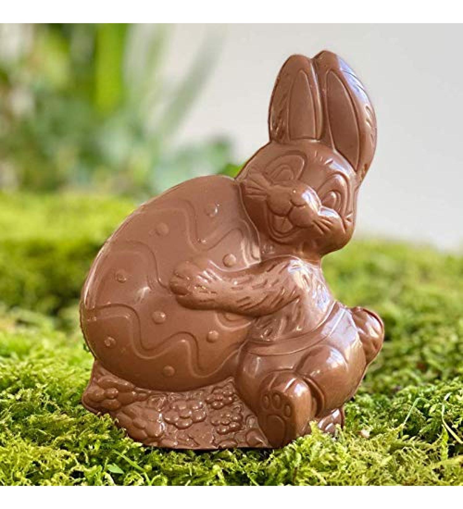 Easter chocolate mold RABBIT EGG 80g - Easter chocolate - Handmade in France - Easter chocolate rabbit hen bell chick egg
