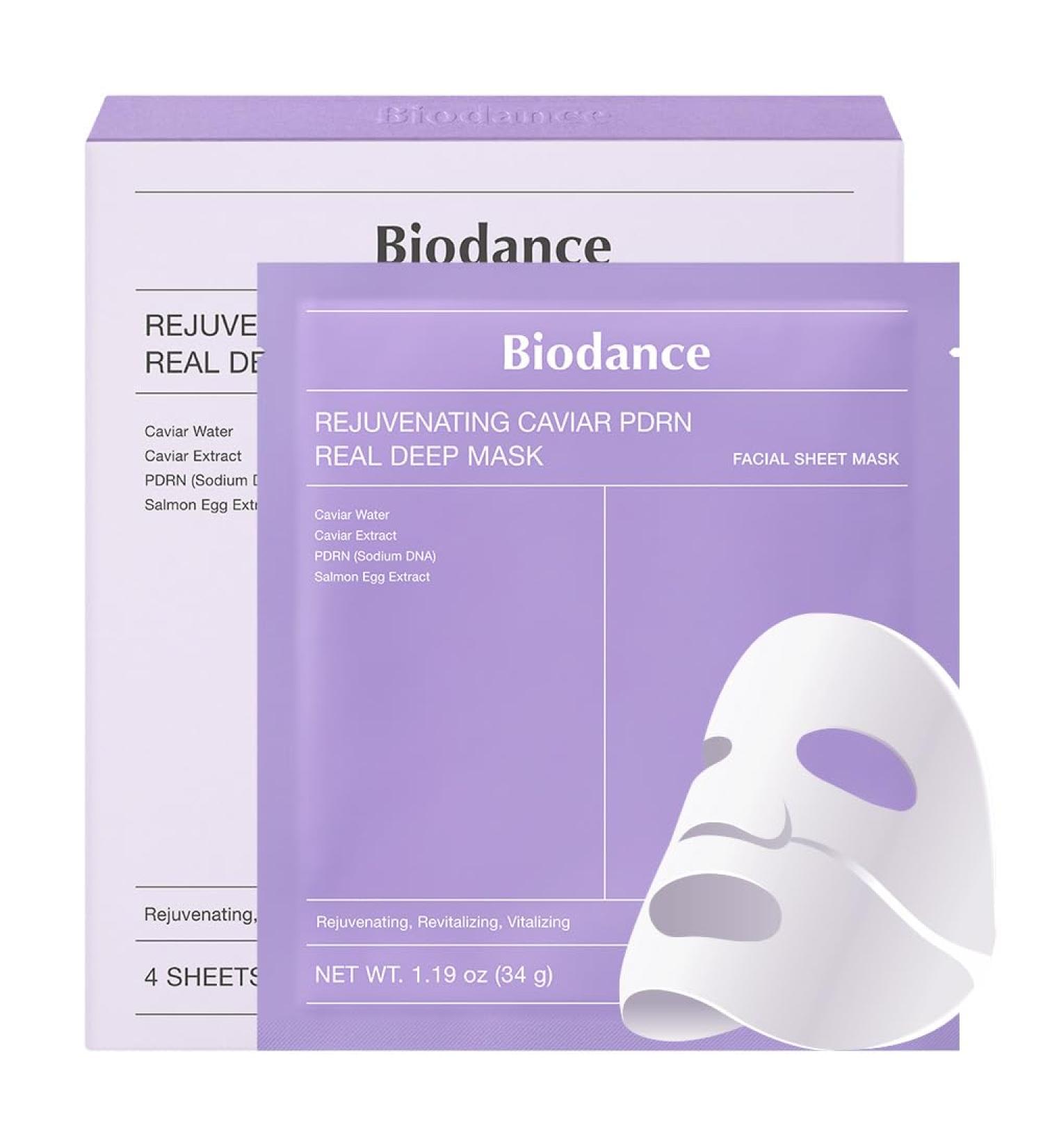 BIODANCE Rejuvenating Caviar PDRN Real Deep Mask Overnight Hydrogel Mask Skin Firming & Radiance Boost Enhancing Recovery for All Skin Types 1.19oz(34g) x 4ea 4 Count (Pack of 1) PDRN - Buy Online on GoSupps.com