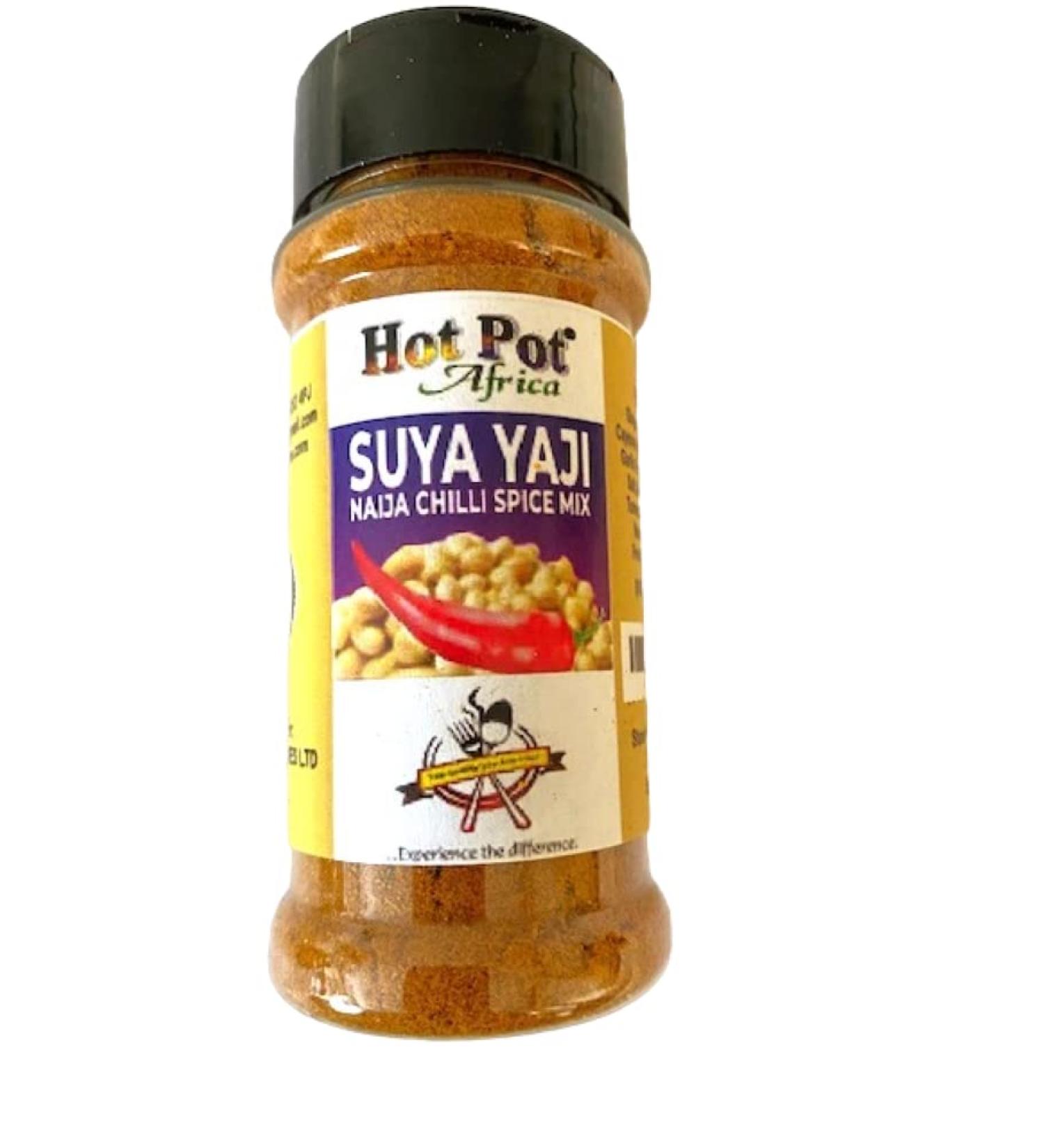 Hot Pot Africa Suya Spice 100g - Yaji Pepper & Chilli Seasoning Mix - Buy Online on GoSupps.com
