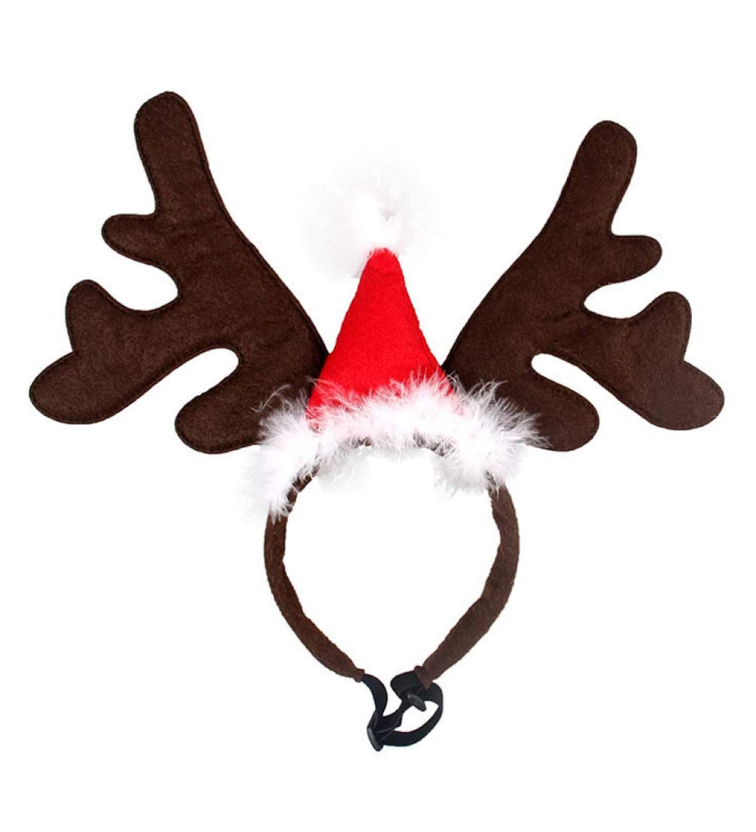 Pretyzoom Christmas Pet Headband - Reindeer Antlers & Moose Hat for Dogs & Cats - Festive Xmas Party Accessories - Buy Online on GoSupps.com