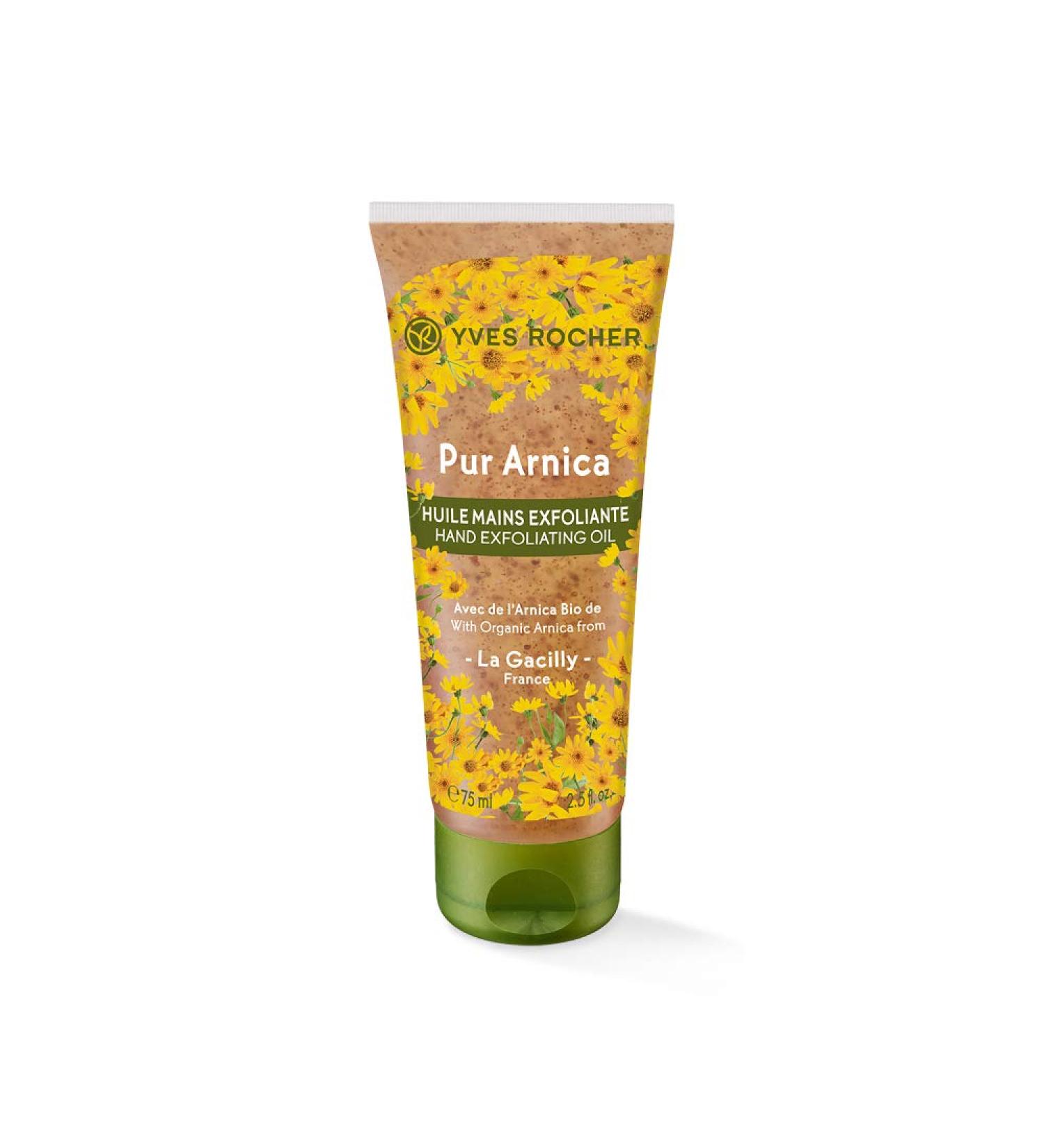 Yves Rocher PUR ARNICA hand peeling oil nourishing hand peeling for soft & smooth hands 1 x tube 75 ml